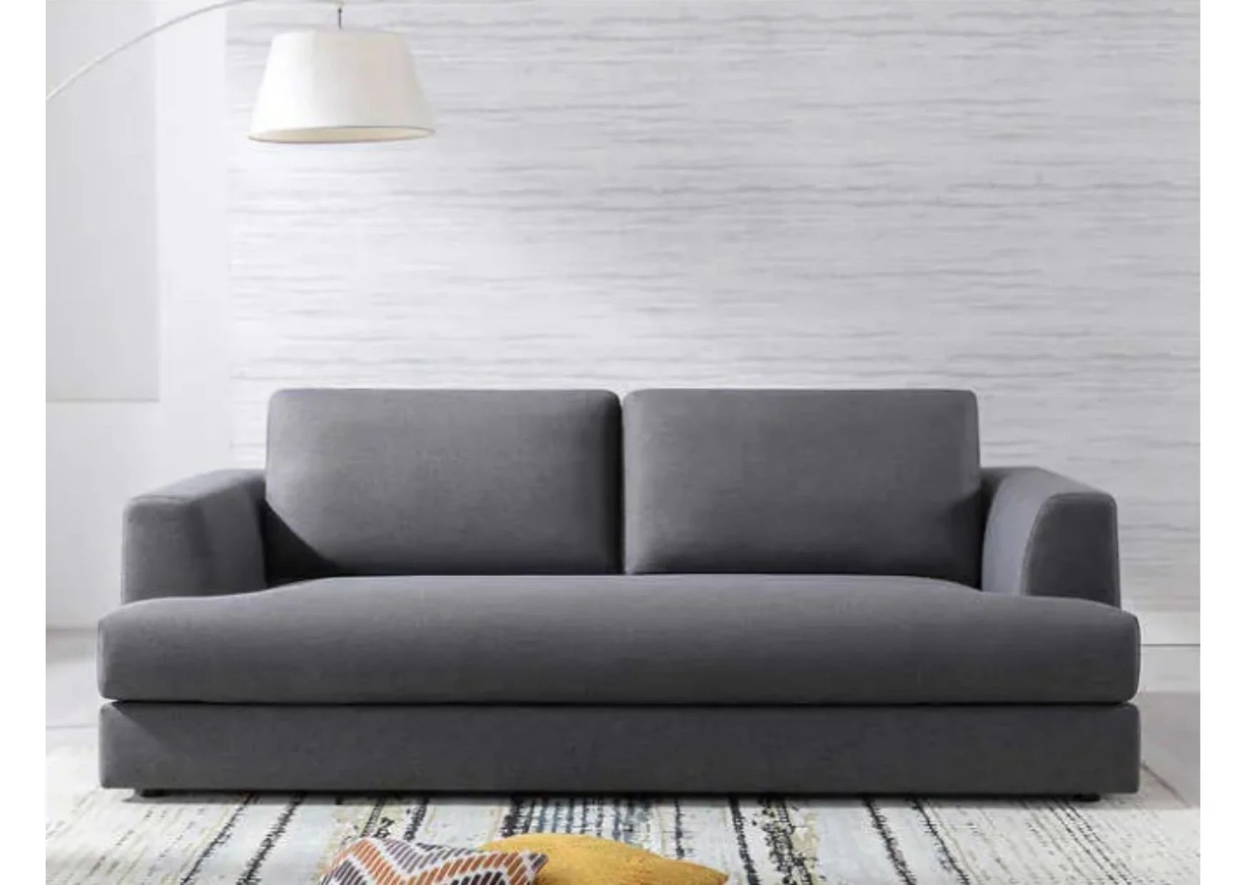 Dark Grey Bench Sofa