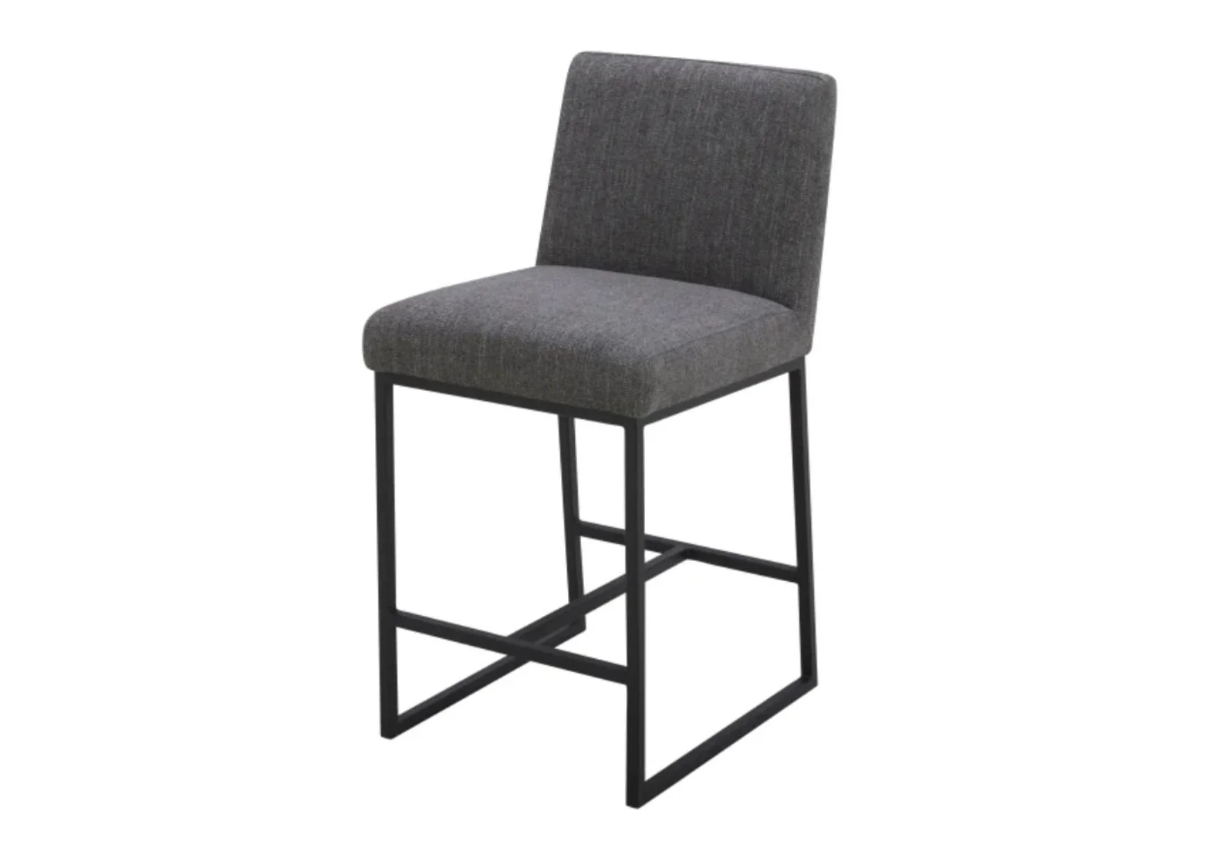 Aiden & Ivy Dark Grey Fabric Counter Stool