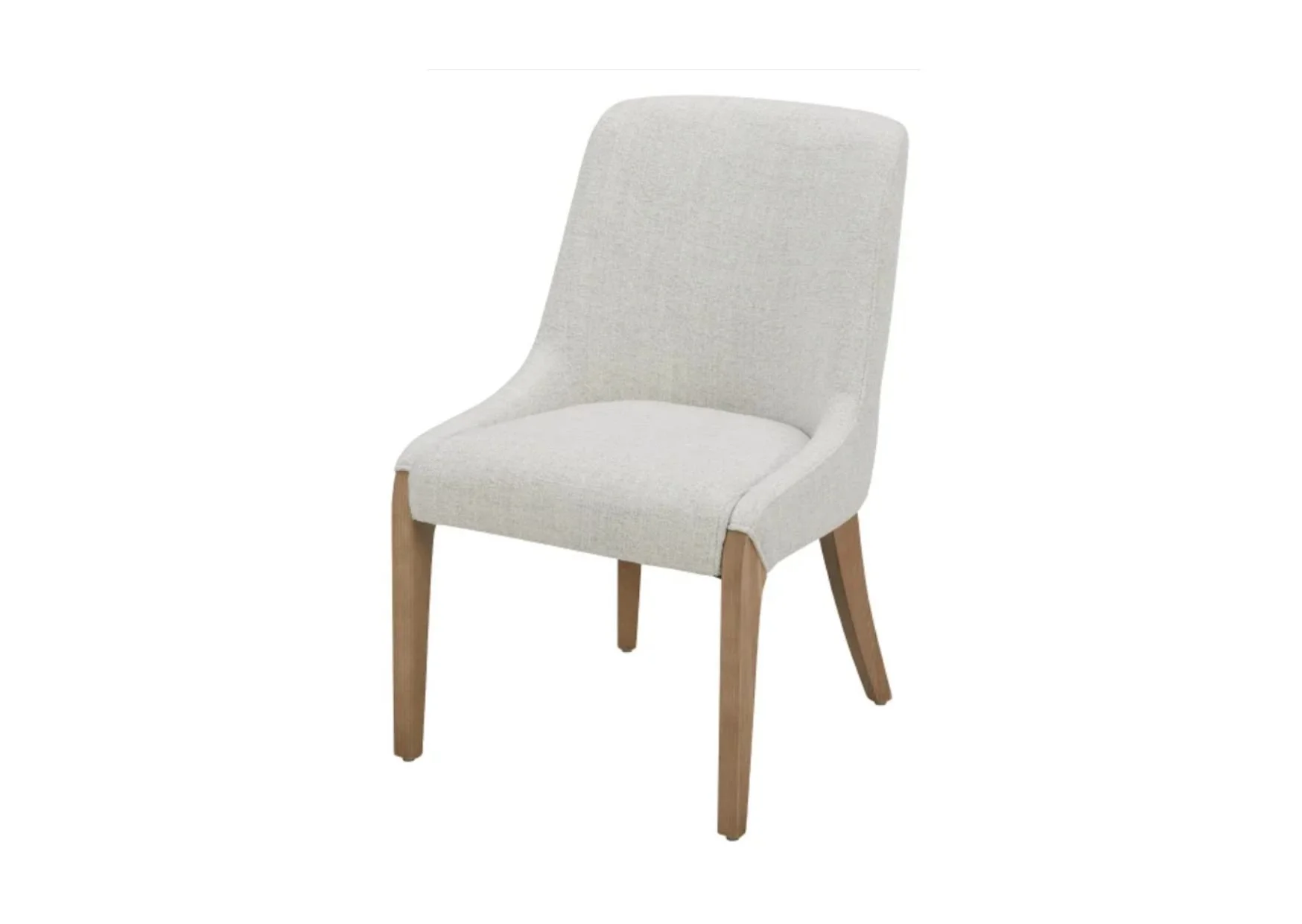 Aiden & Ivy Light Beige Textured Fabric Dining Chair