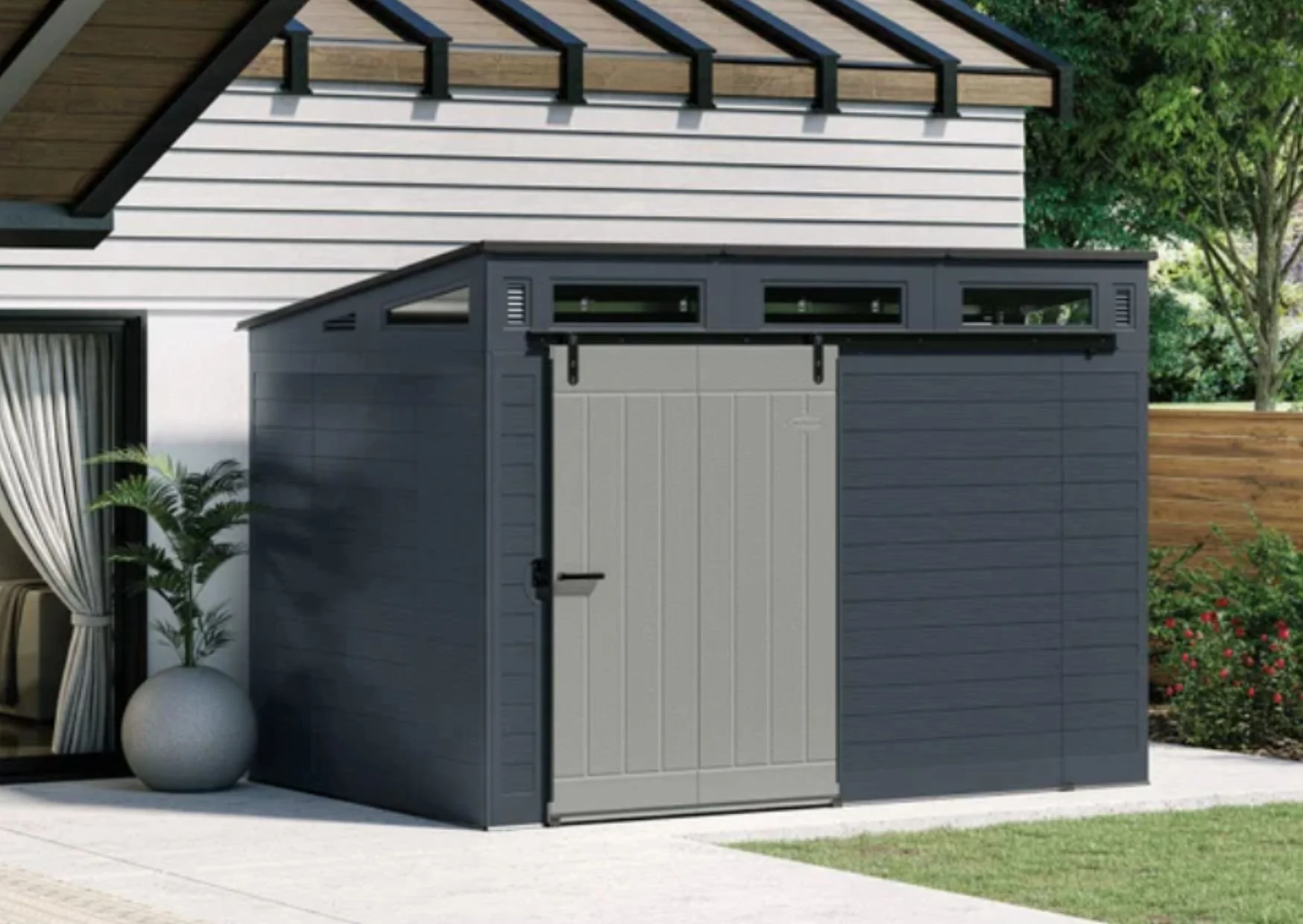 Suncast Modernist 10 ft. x 7 ft. Barndoor Shed