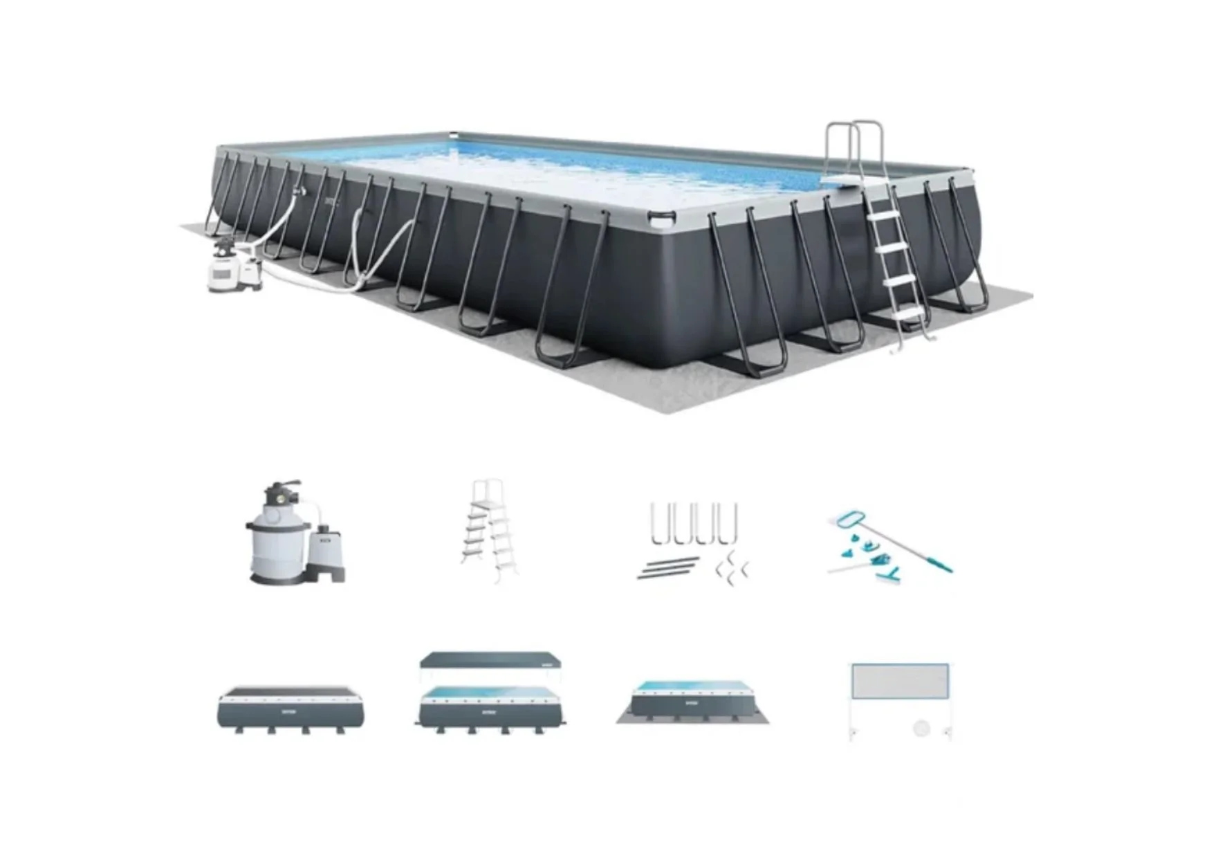Intex 32 ft. x 16 ft. x 52 in. Ultra XTR Pool Set with Sand Filter & Saltwater System
