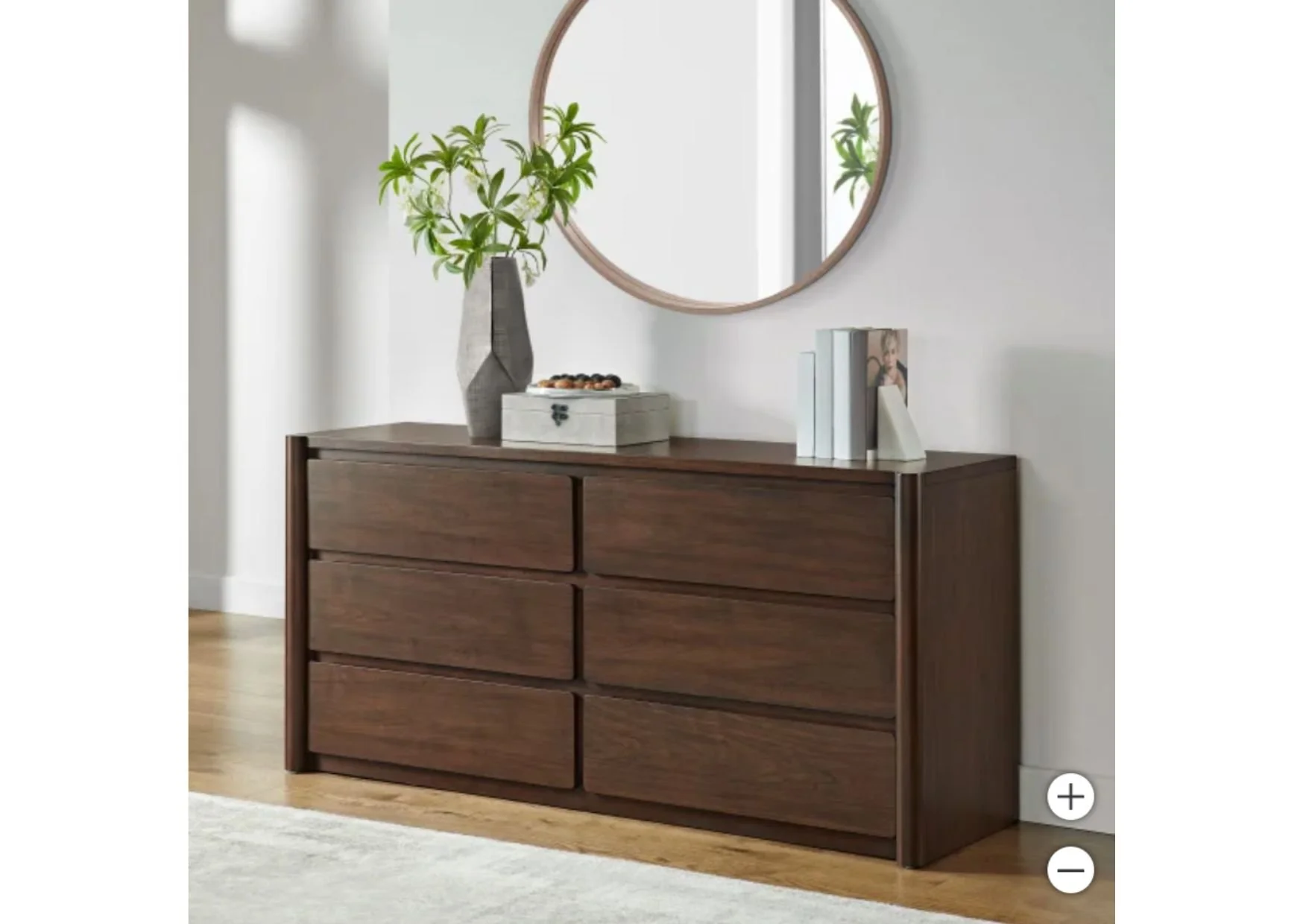 Dark Brown 6-Drawer Dresser