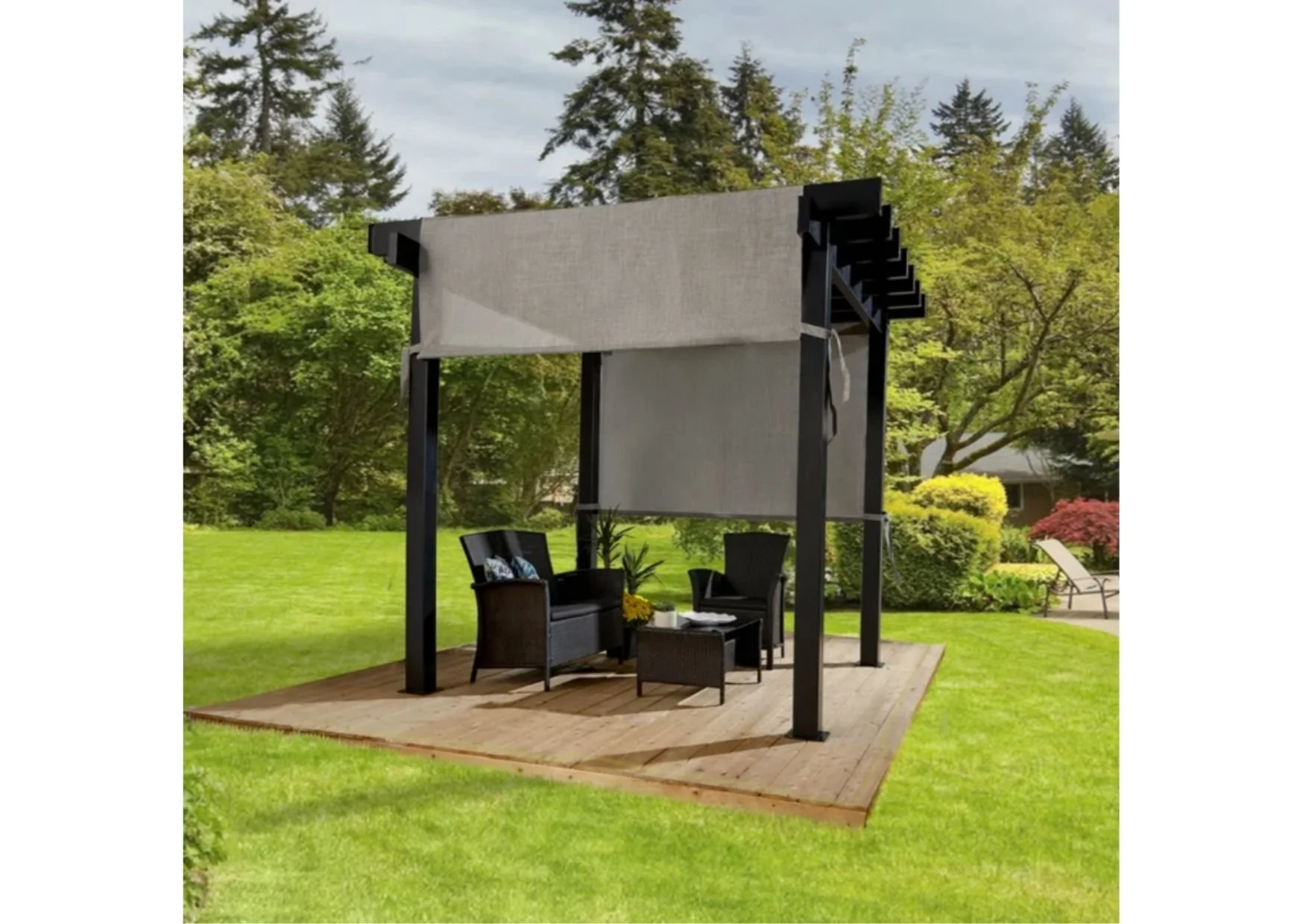 Sojag Yamba 10 ft. x 16 ft. Pergola with Adjustable Textilene Canopy