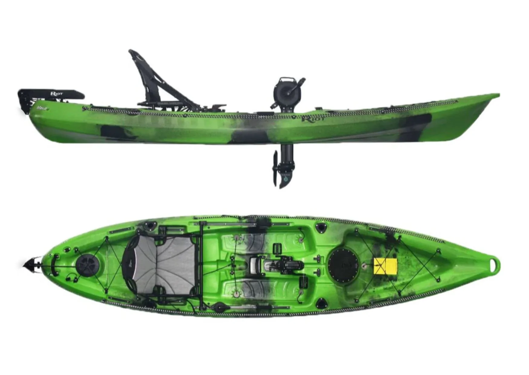 Riot Mako 12 Impulse Pedal Drive Angler in Bright Green