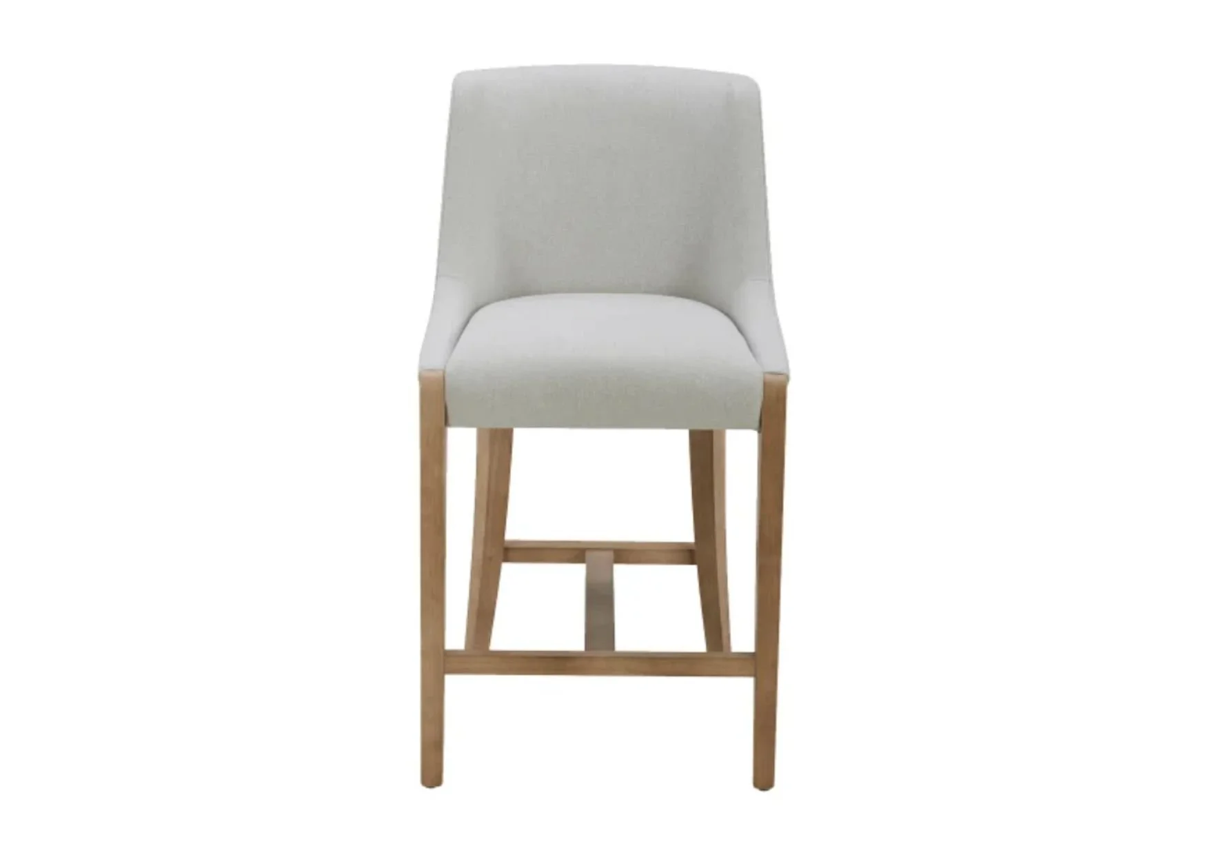 Aiden & Ivy Cream Fabric Counter Stool