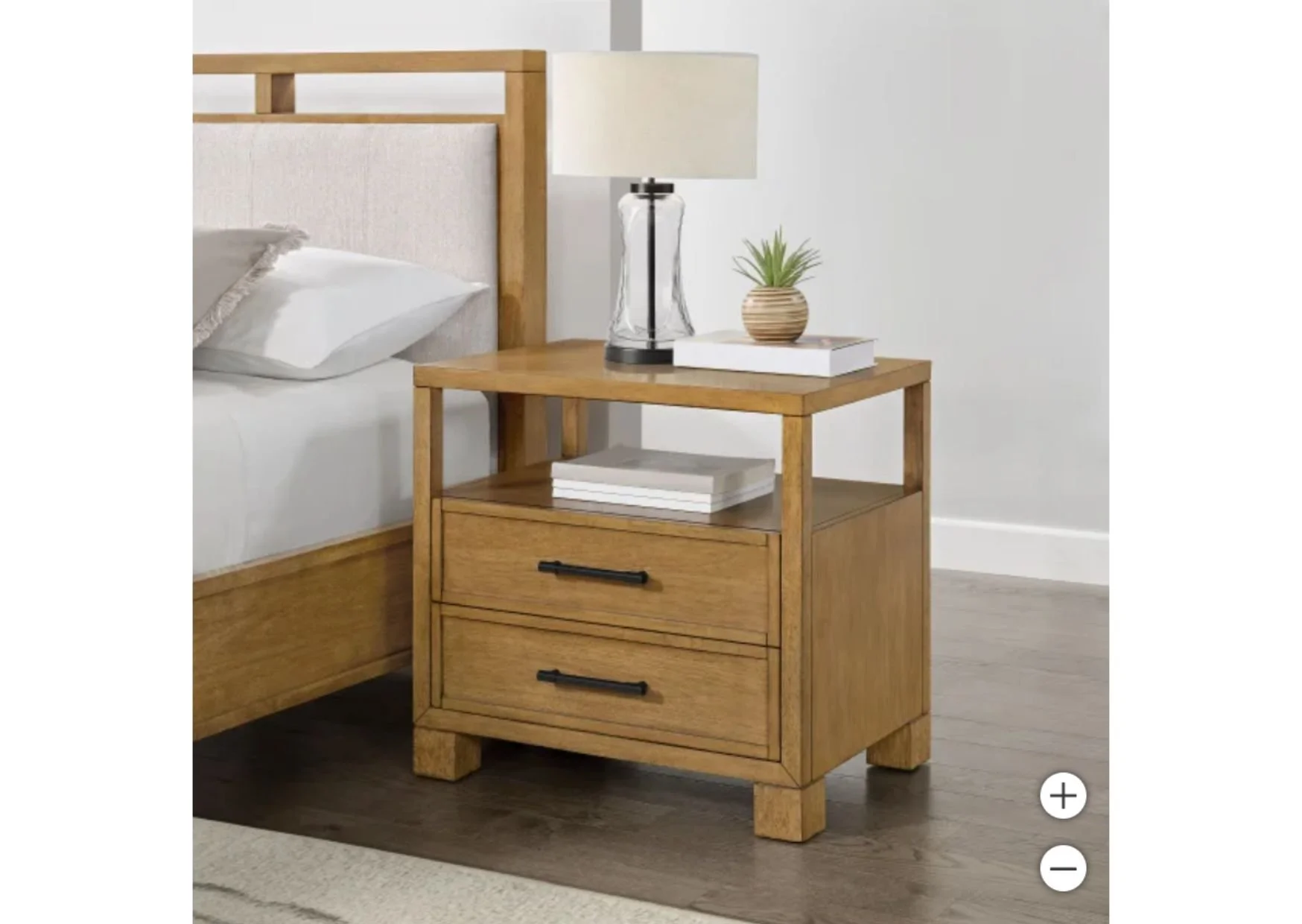 2-Drawer Nightstand in Birch