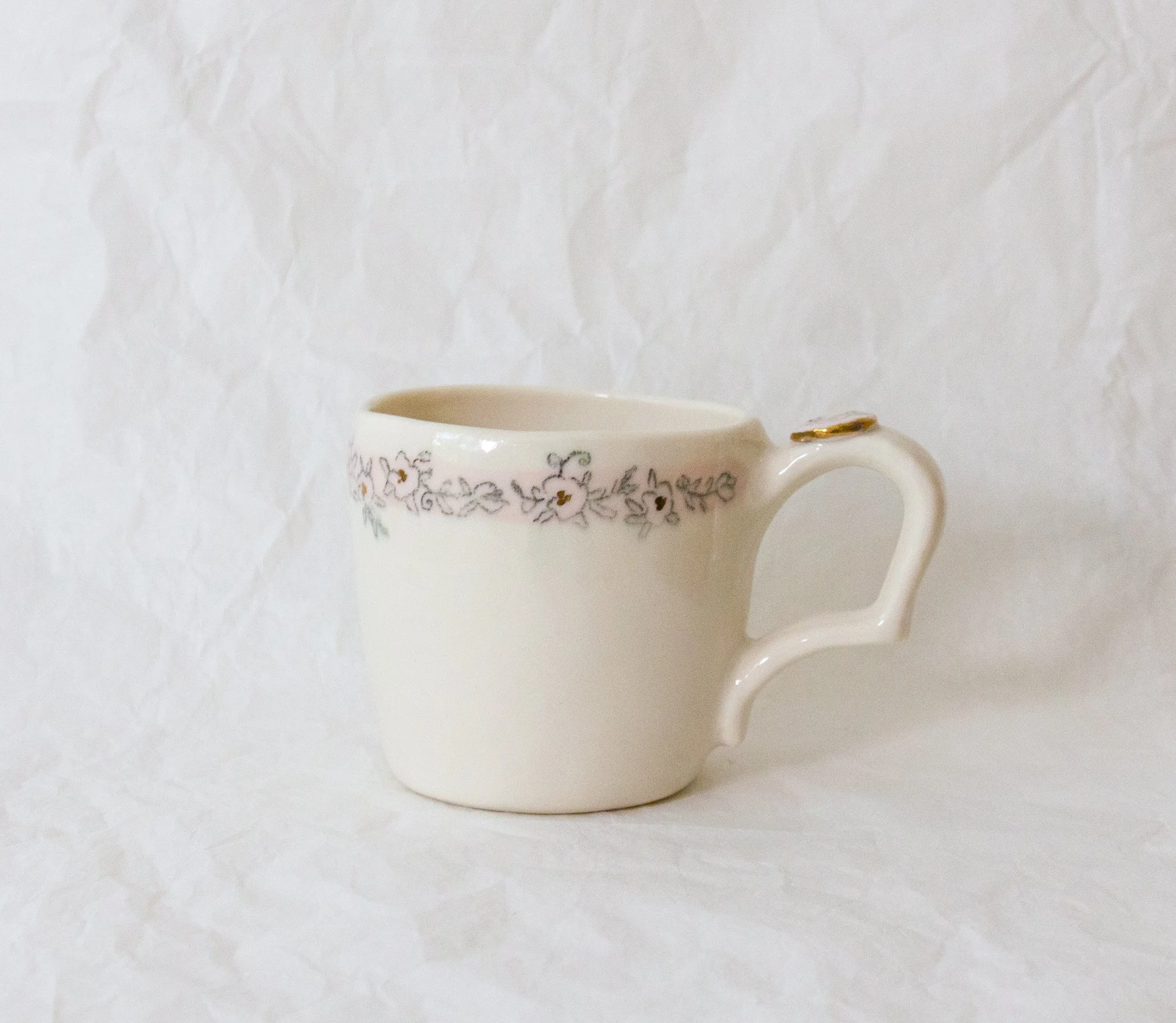 Jasmine Button Mug- Rose