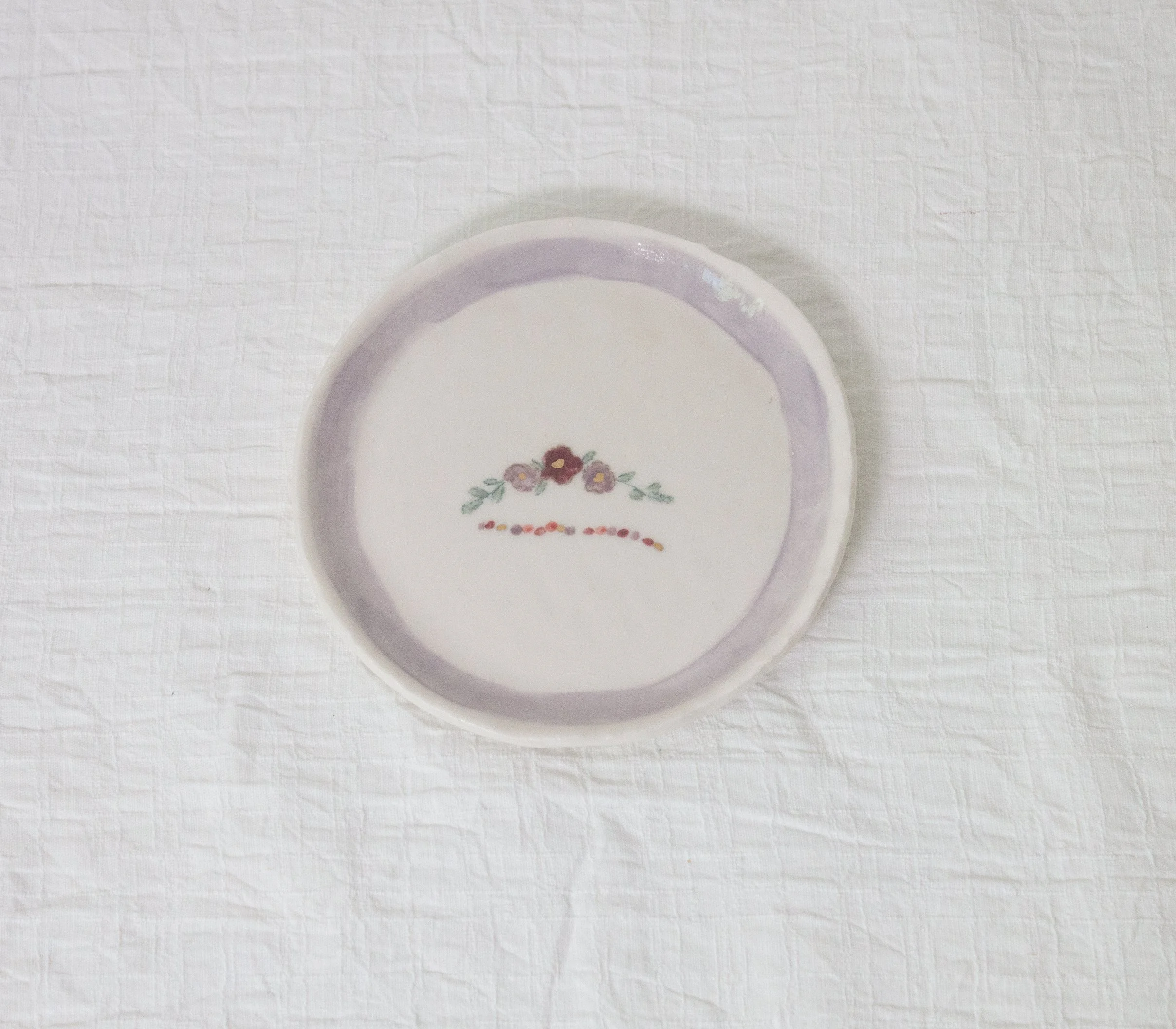 Cornflower Catchall Plate- Lavender