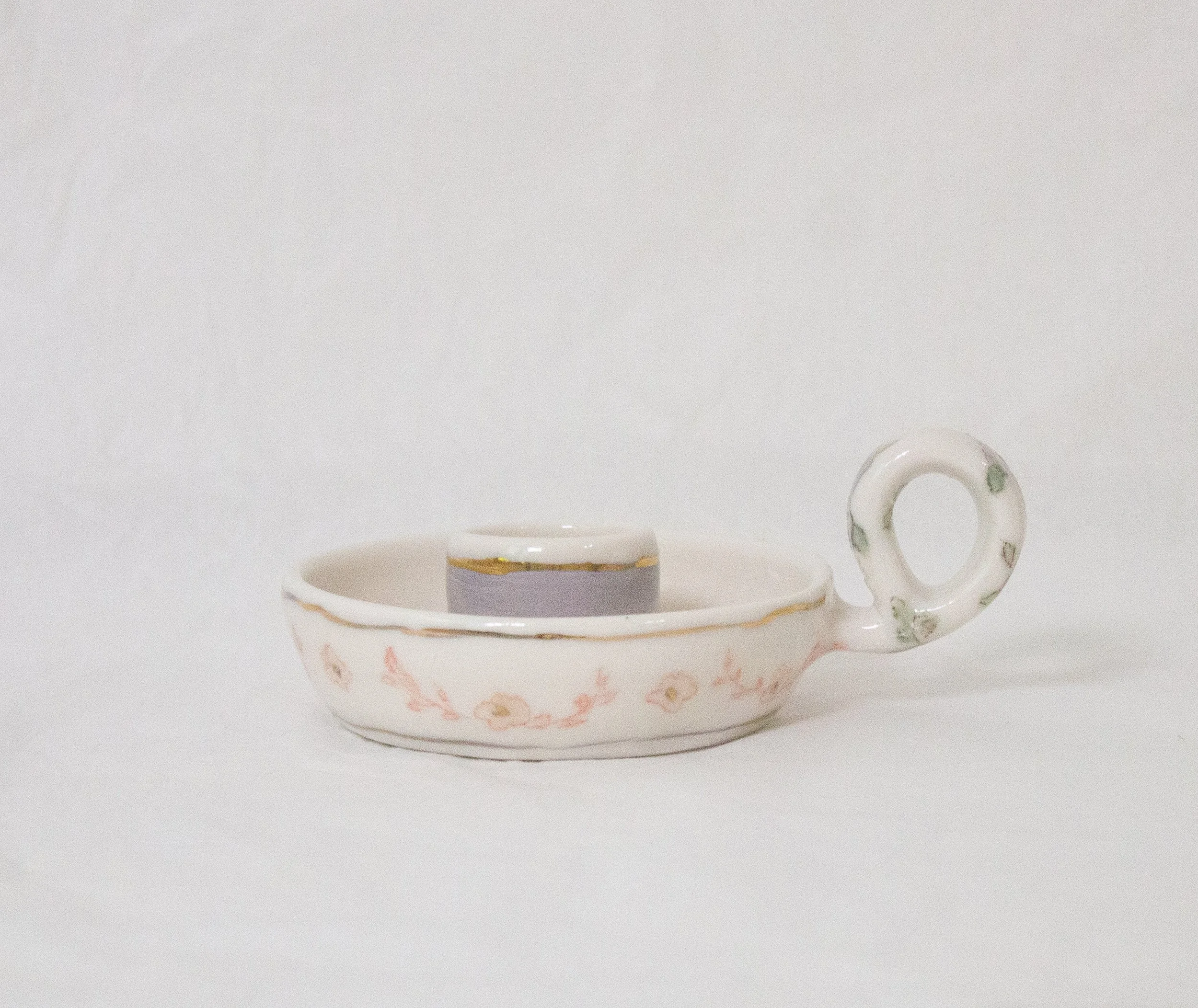 Cornflower Candle Stick Holder- Lavender