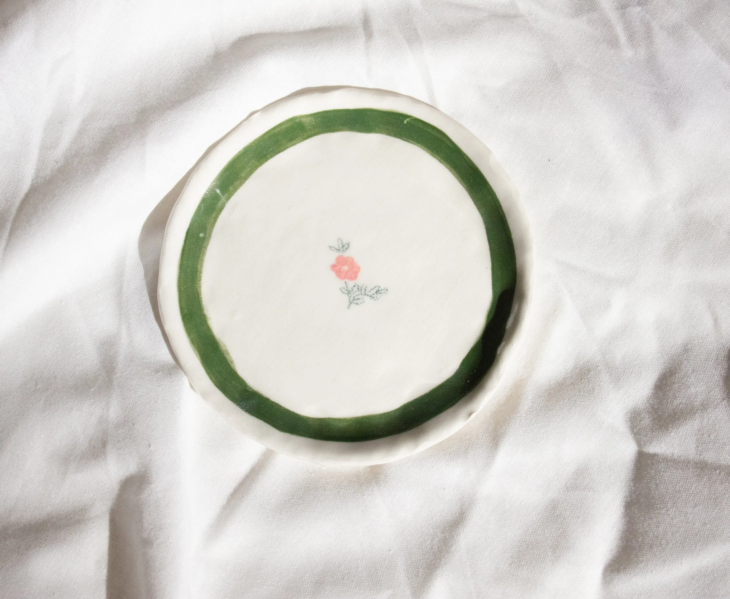 Emerald Cornflower Catchall Plate