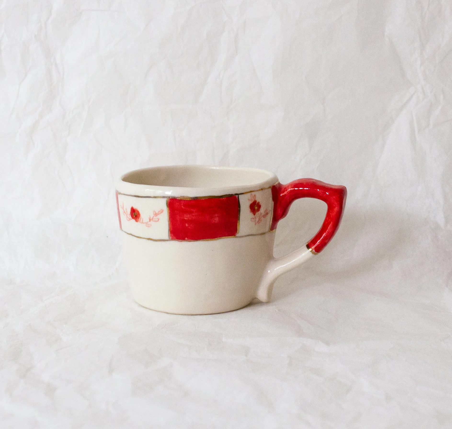 Redwork Cornflower Mug