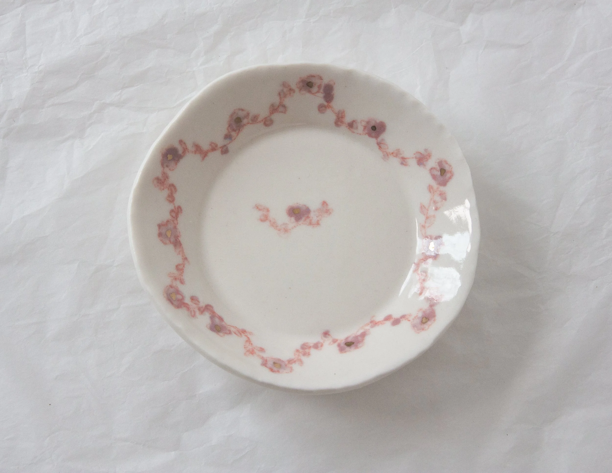 Cornflower Footed Catchall- Rose