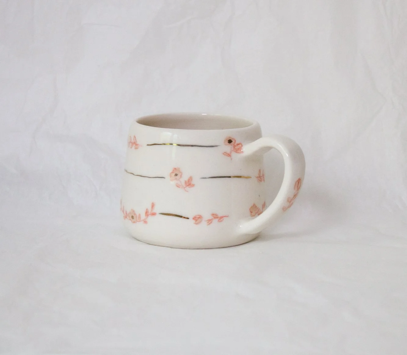 Red Cornflower Linework Mug