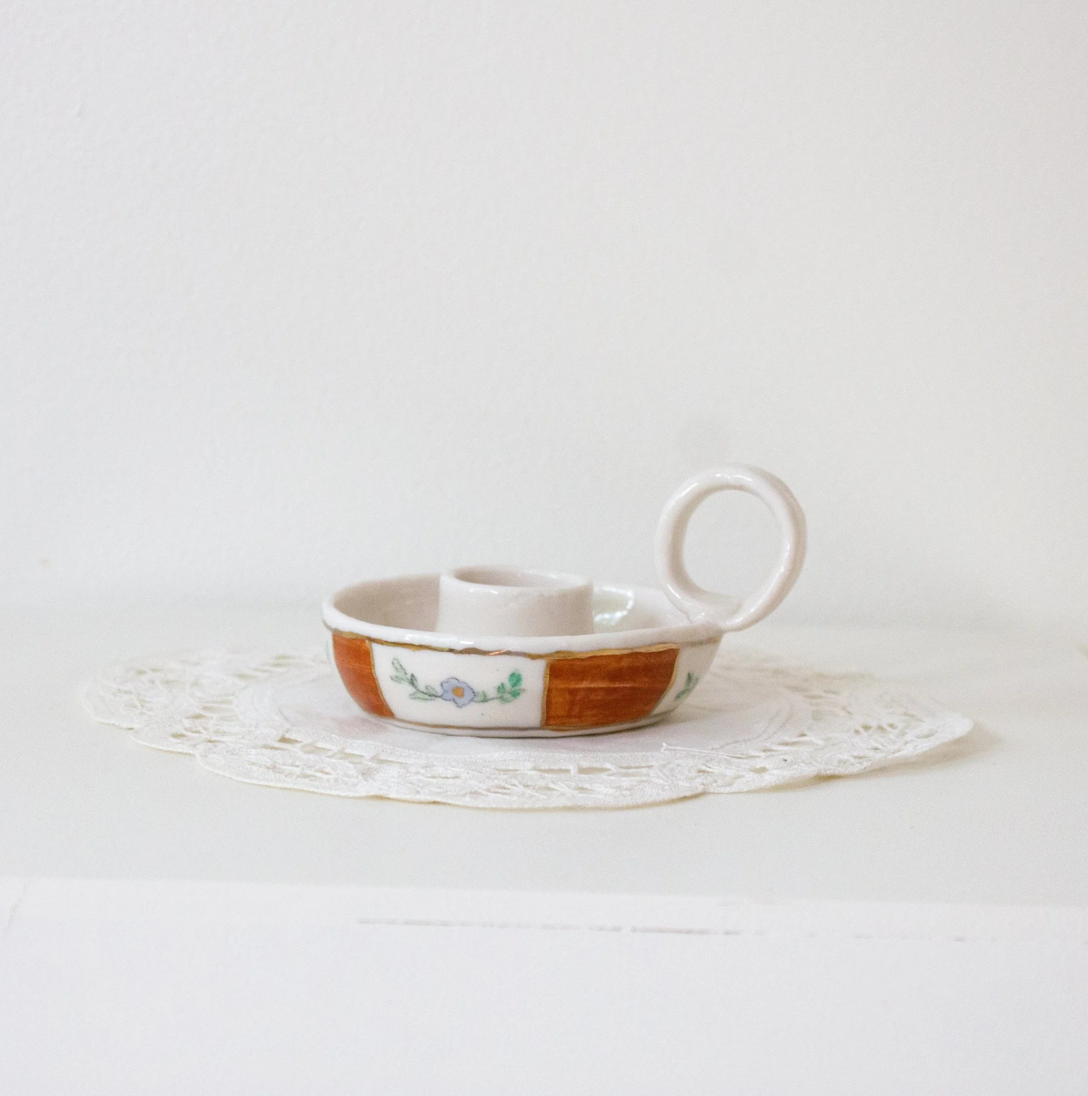 Cornflower Candle Holder- Chestnut