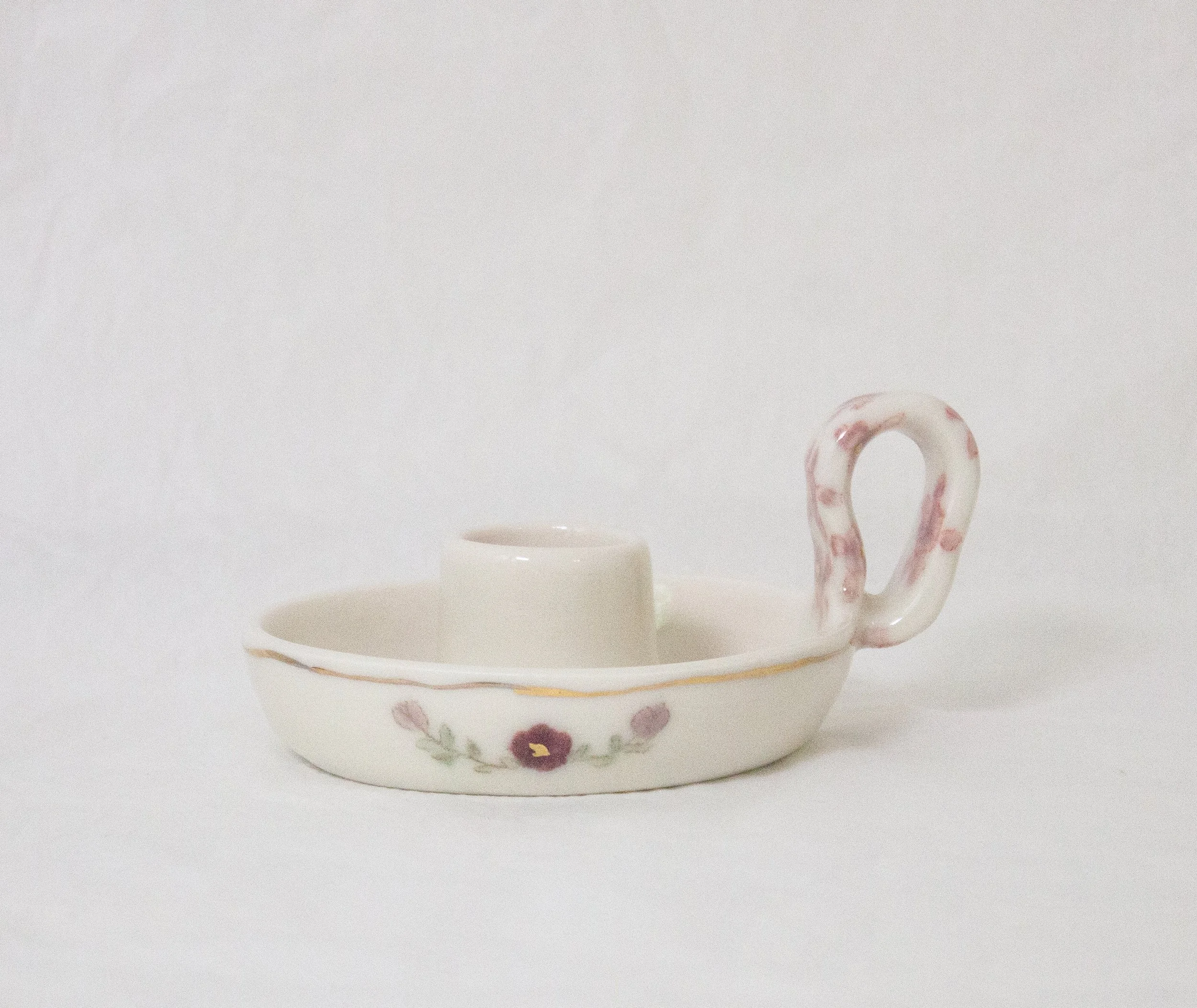 Cornflower Candle Stick Holder - Mauve
