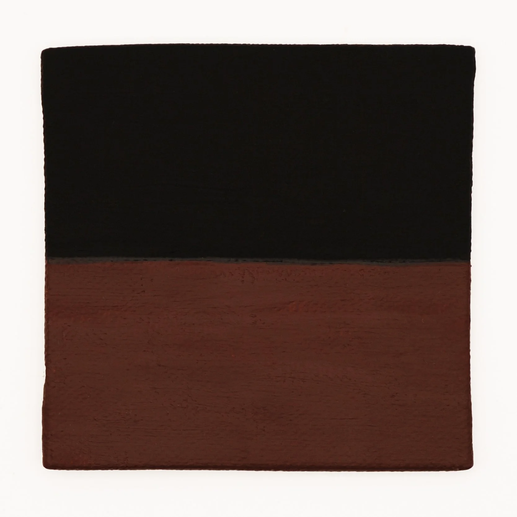  Sorrowful Yet Always Rejoicing  Untitled (Black over Brown)  Gouache on Linen l 3”x3” l 2026 