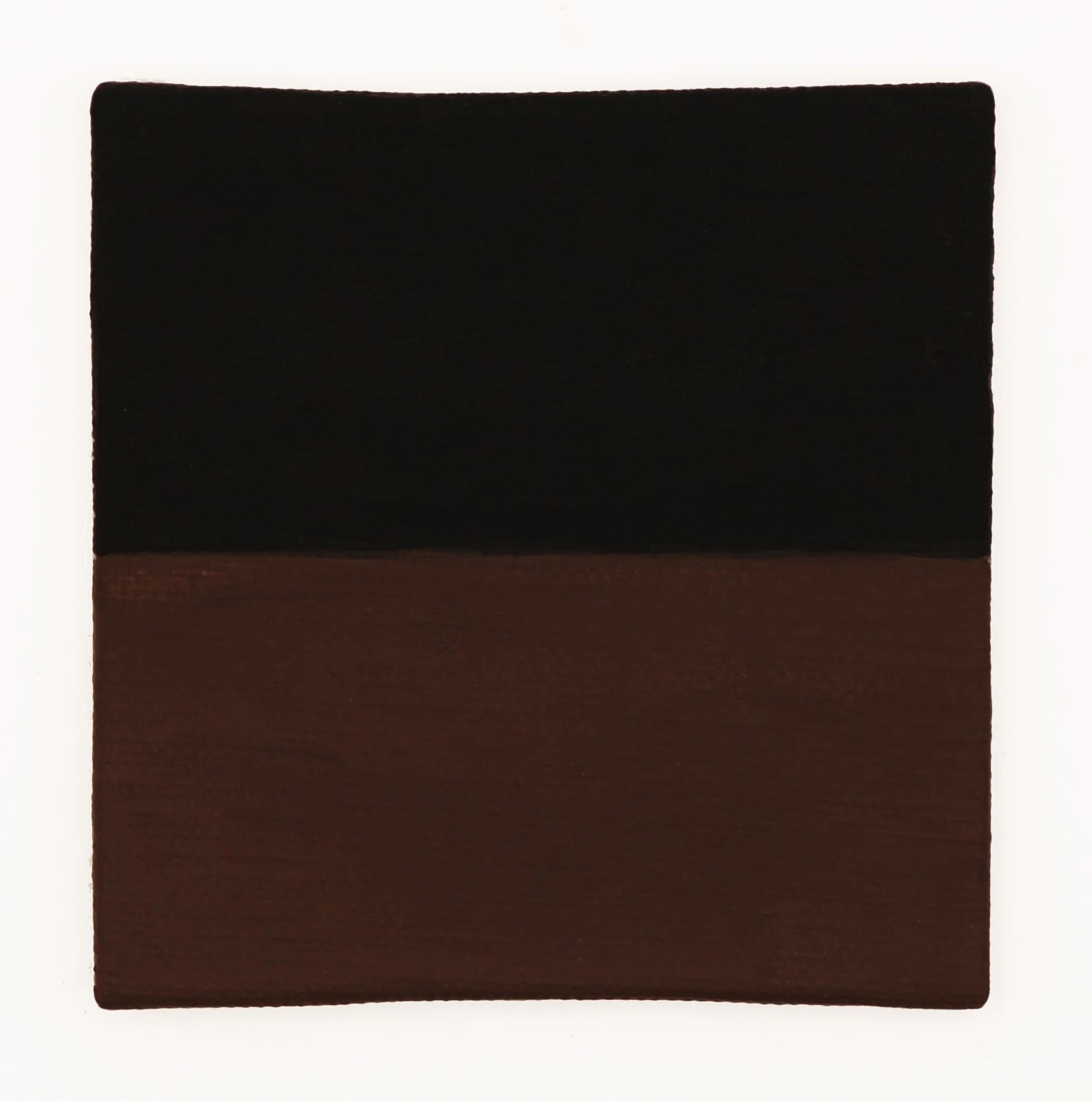  Sorrowful Yet Always Rejoicing  Untitled (Black over Brown)  Gouache on Linen l 3”x3” l 2026 