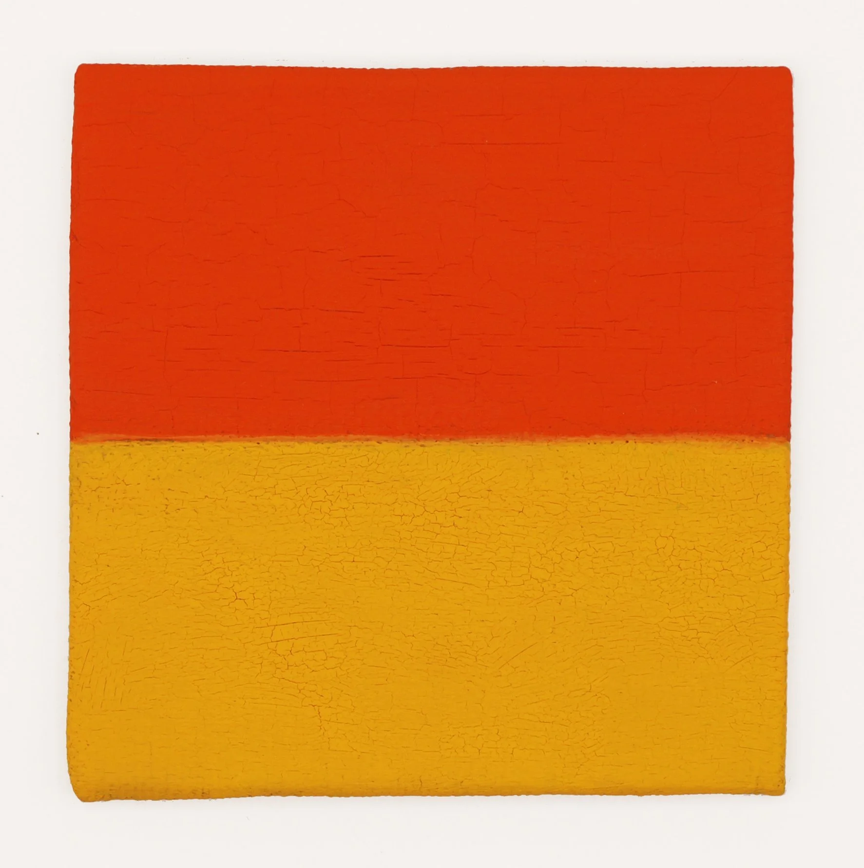 Sorrowful Yet Always Rejoicing  Untitled (Orange over Yellow)  Gouache on Linen l 3”x3” l 2026 