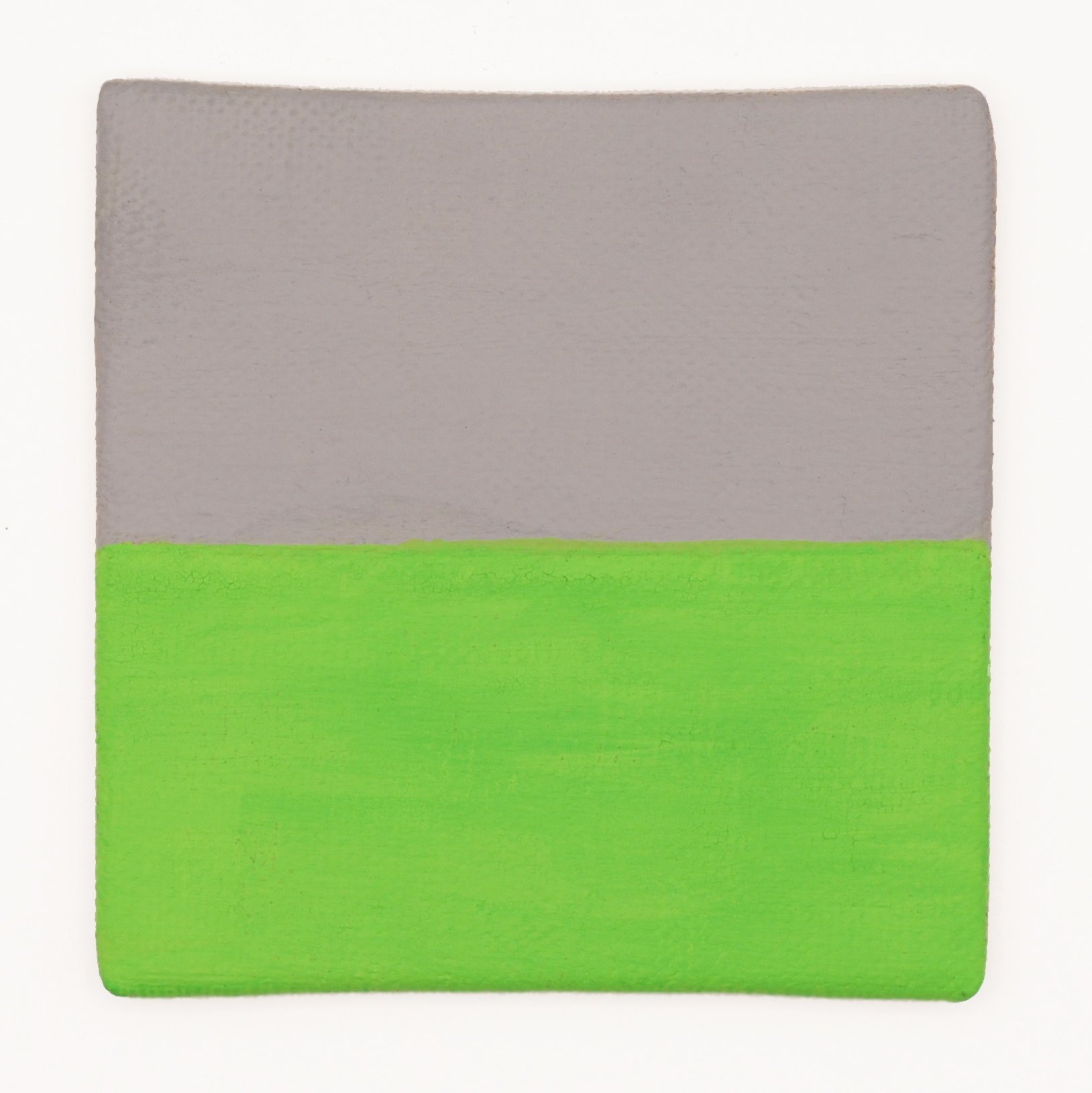  Sorrowful Yet Always Rejoicing  Untitled (Grey over Green)  Gouache on Linen l 3”x3” l 2026 