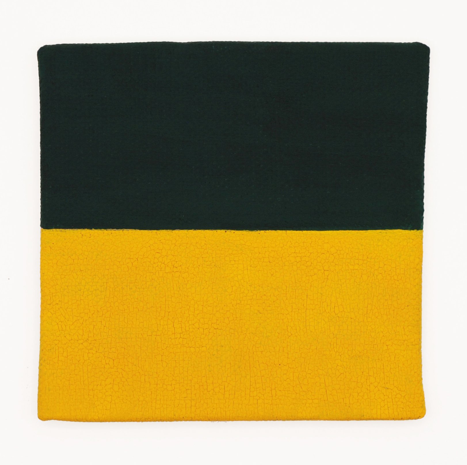  Sorrowful Yet Always Rejoicing  Untitled (Green over Yellow)  Gouache on Linen l 3”x3” l 2026 
