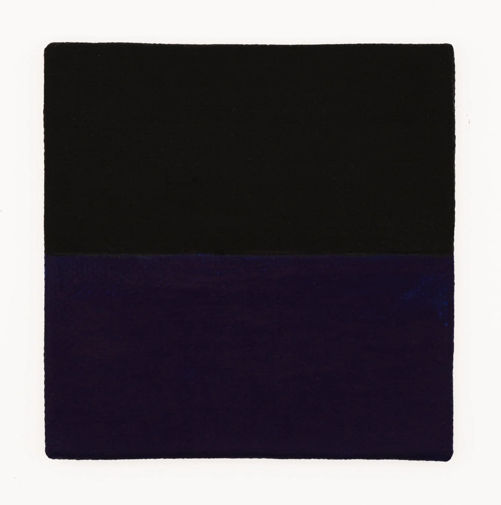  Sorrowful Yet Always Rejoicing  Untitled (Black over Blue)  Gouache on Linen l 3”x3” l 2026 
