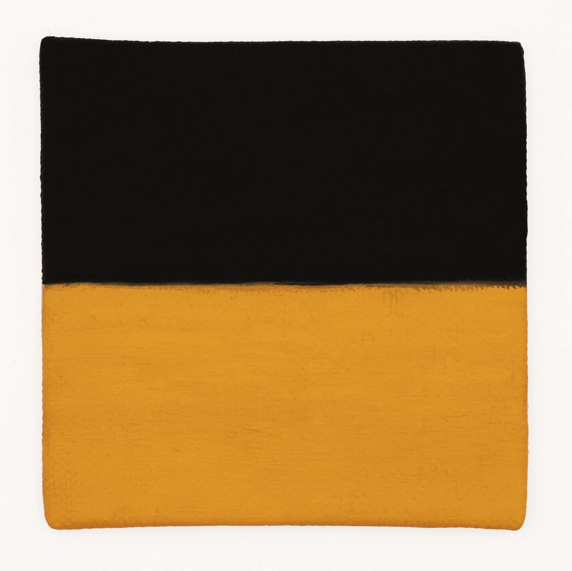  Sorrowful Yet Always Rejoicing  Untitled (Black over Ochre)  Gouache on Linen l 3”x3” l 2026 