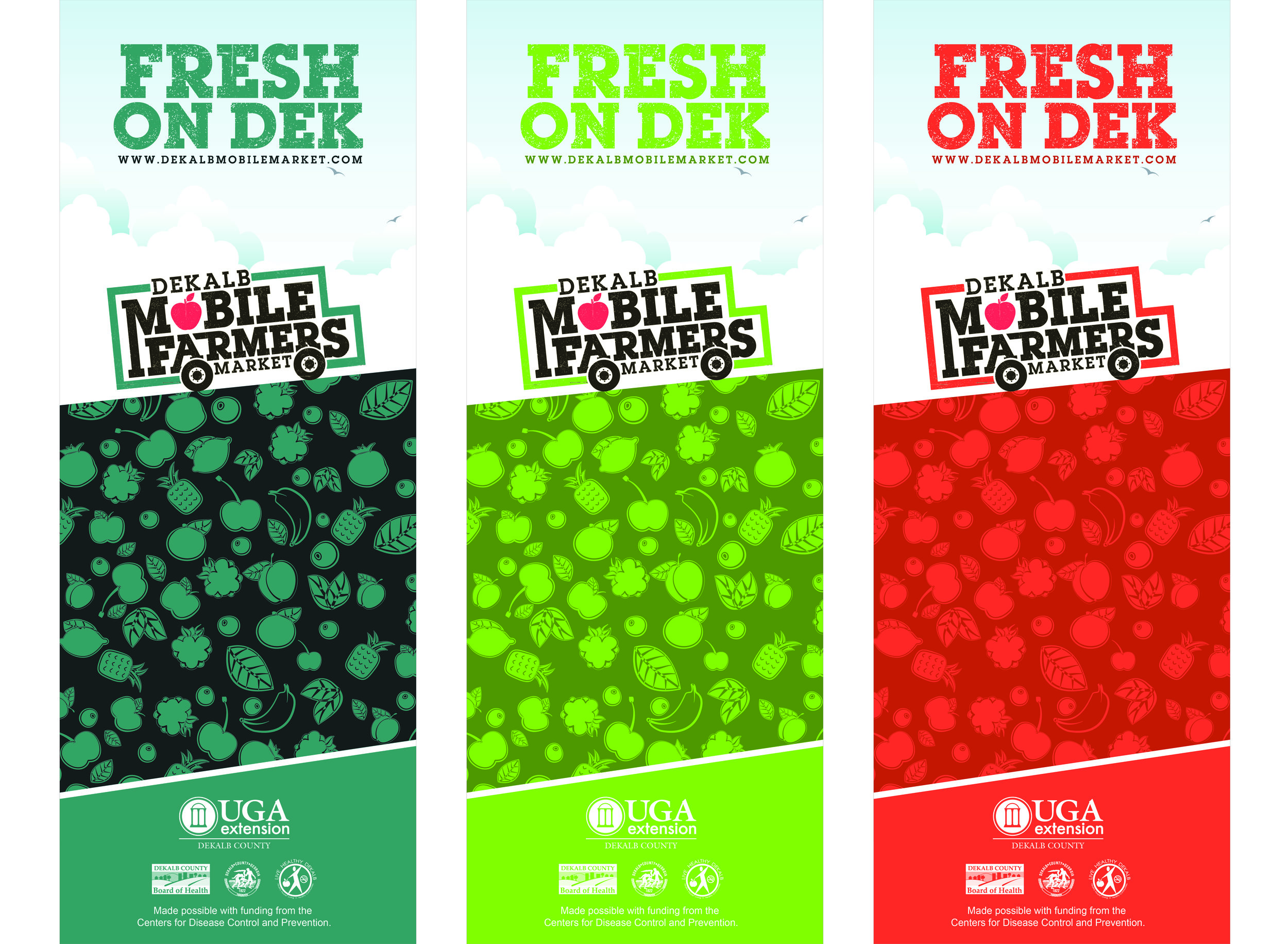 For the campaign, I created a young, hip, fresh, and inclusive brand that aroused the senses and motivated children and families to engage with the mobile farmers for fresher produce and living healthier lifestyles. Developing a typographic solution