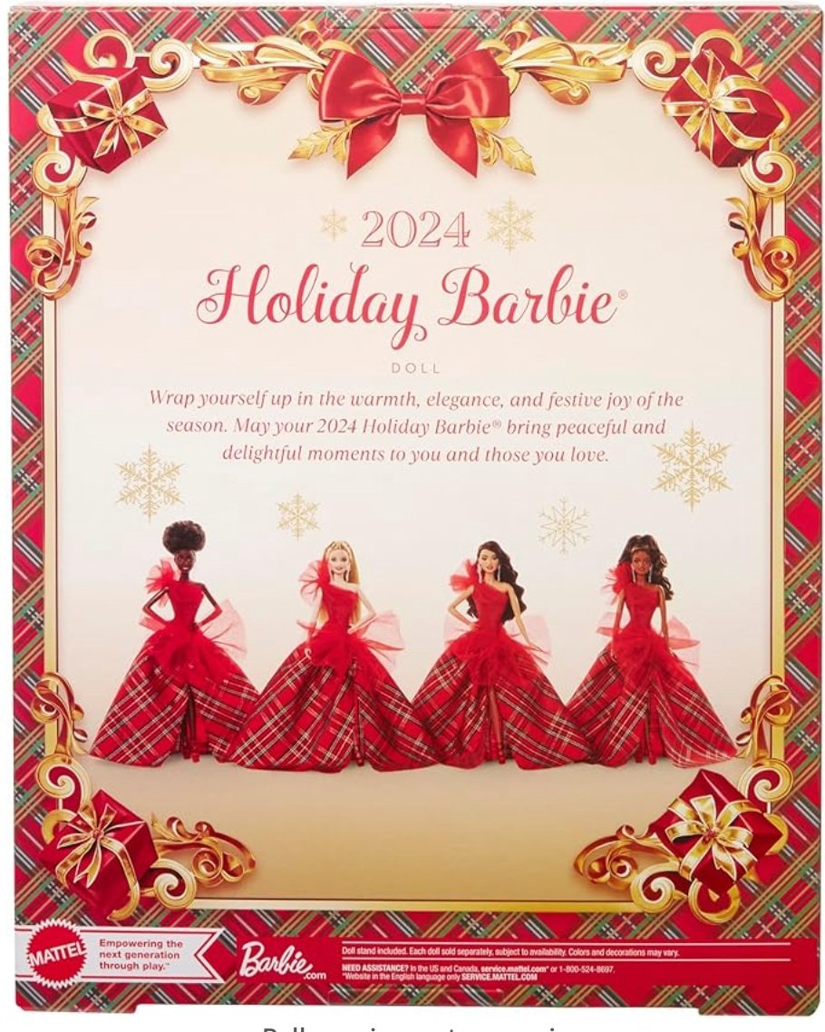 End-of-year festive Barbies -- elegant in tartan!