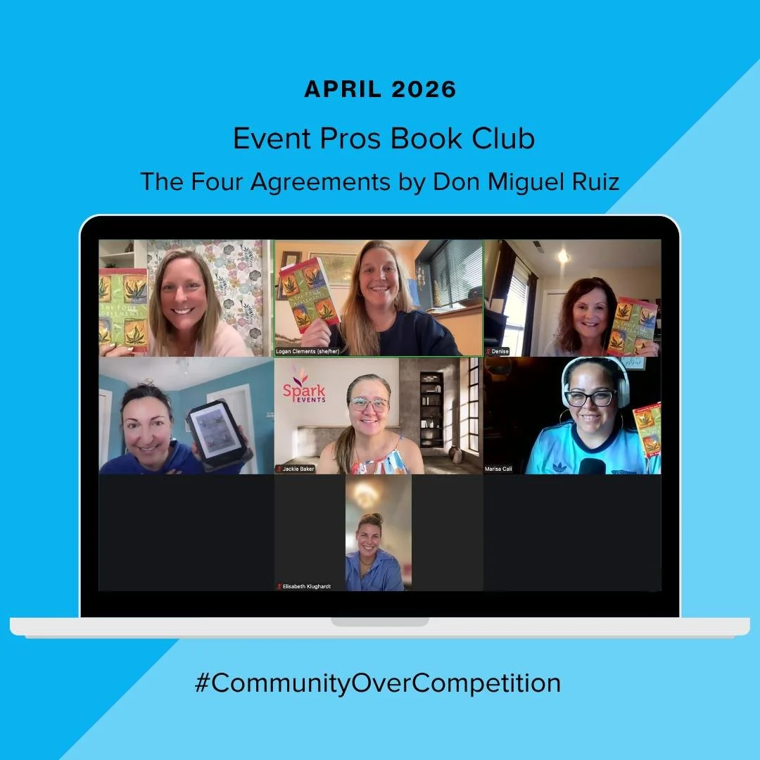 Last week, we had our bi-monthly meet-up for the Event Pros Book Club. We discussed &ldquo;The Four Agreements" by Don Miguel Ruiz.

We talked about our shared love of seeing the color blue in nature during springtime. We discussed how the four 
