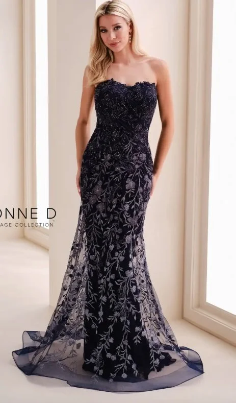 Ivonne D 316 Navy Size12
