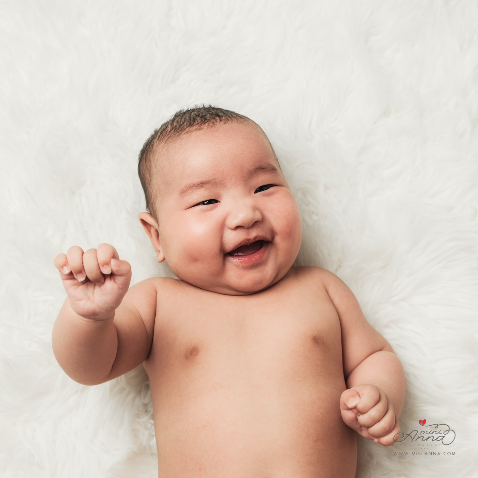 happy baby portrait