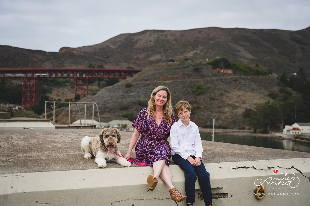 Pet photography session at Cavallo Point San Francisco