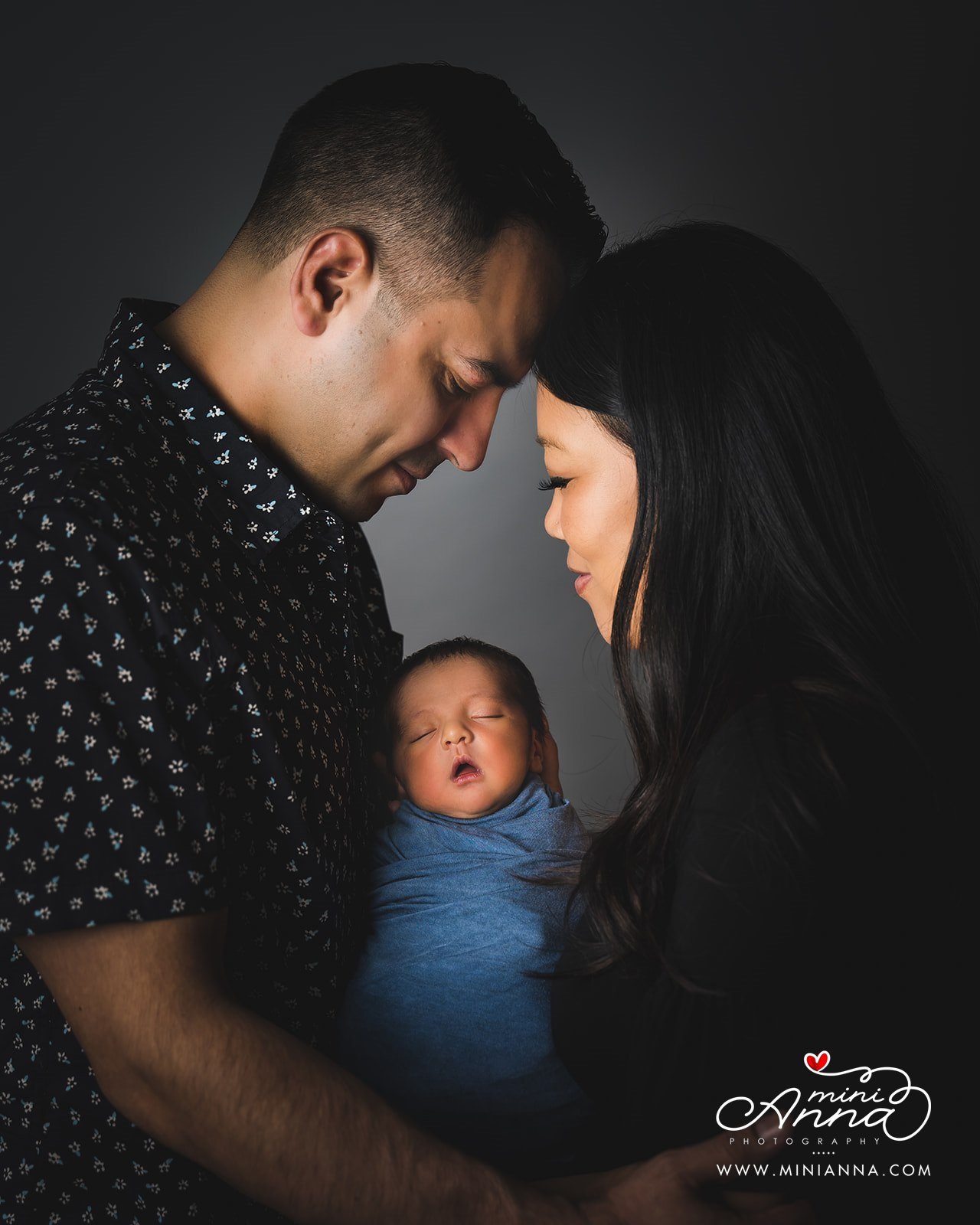 Newborn portrait with parents