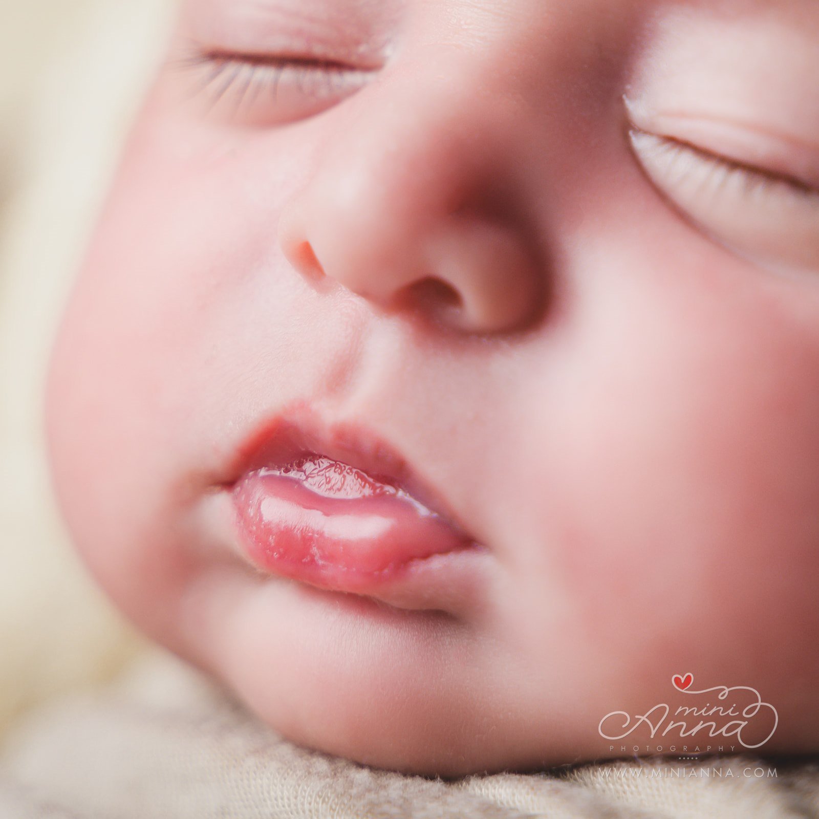 newborn close up portrait