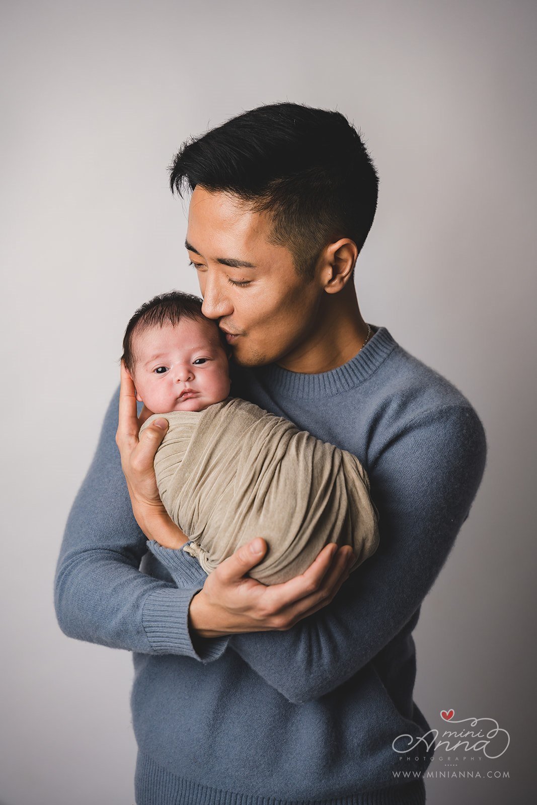 portrait of dad and baby girl