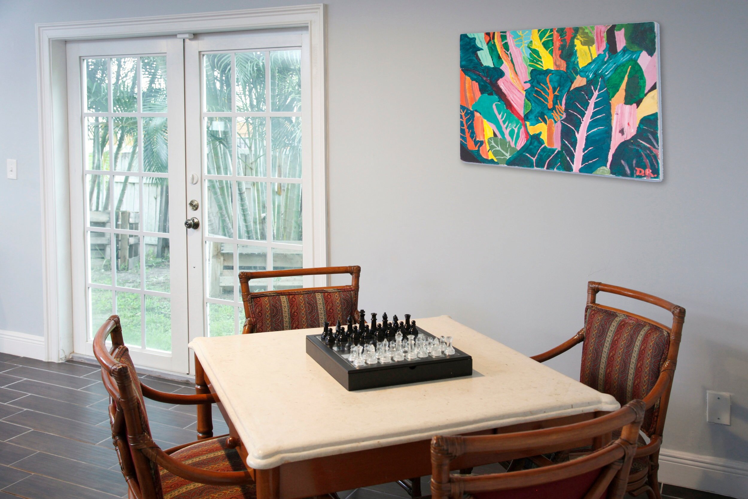  Our gaming table is perfect for card games, chess, or simply sitting to socialize! 