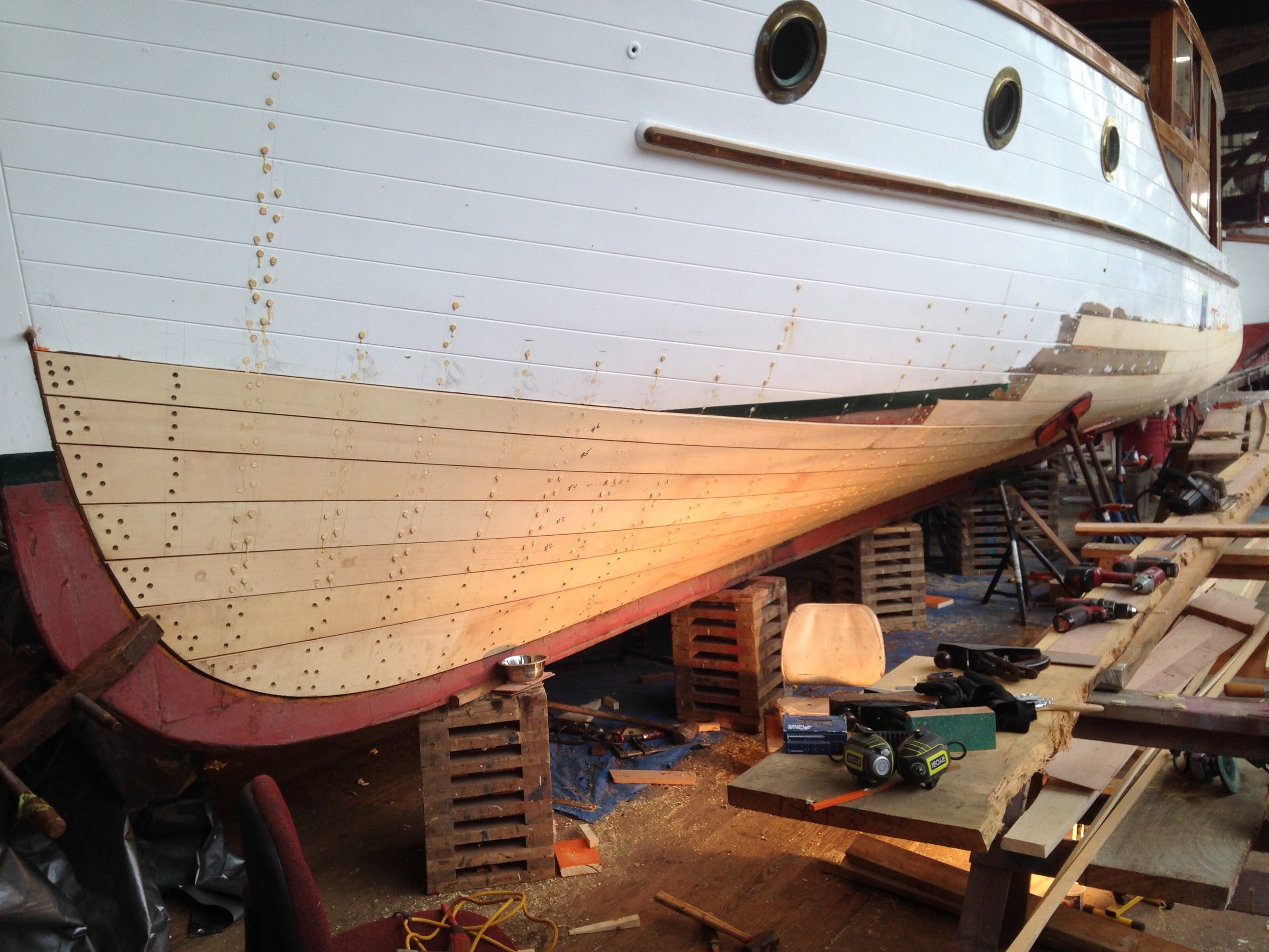 Carvel plank restoration