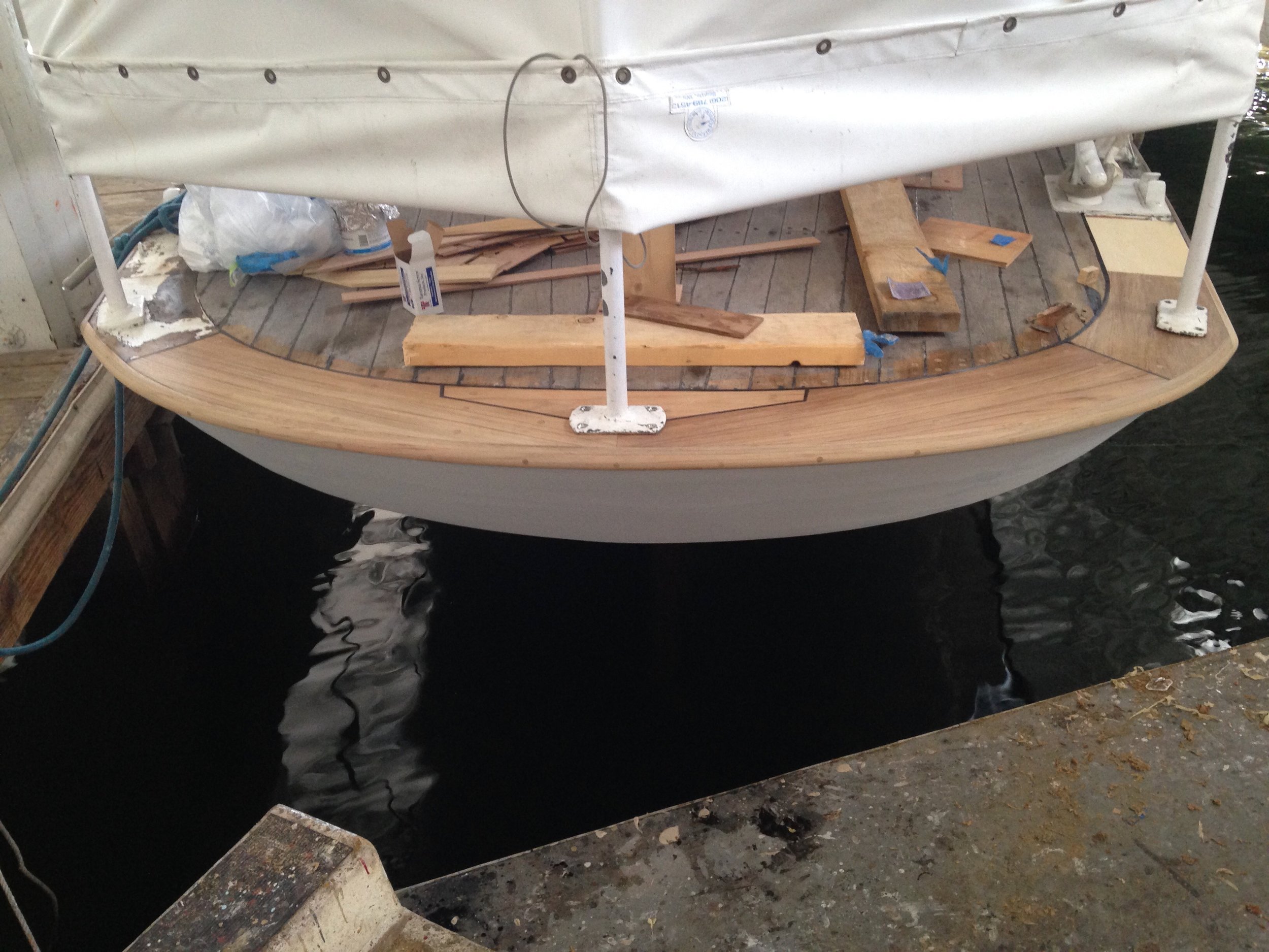 Toe rail repair - sailboat