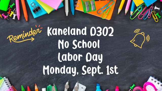 No School - September 1st: Labor Day
