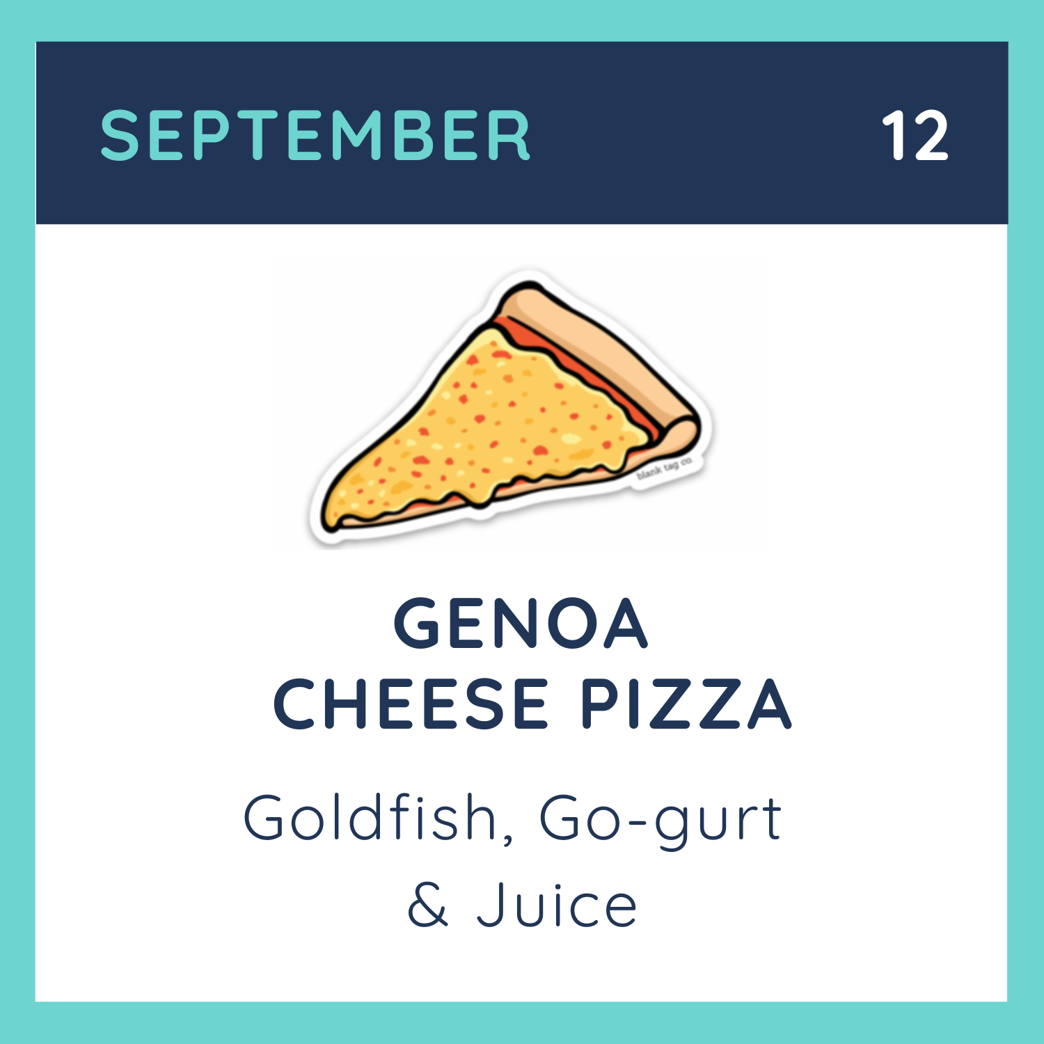 Fun Lunch - Genoa Cheese Pizza