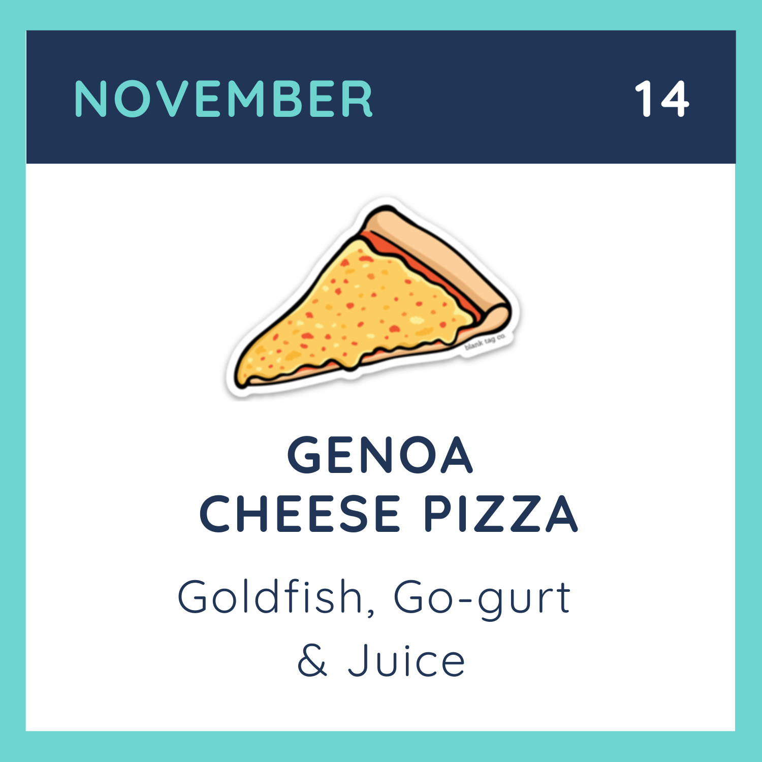 Fun Lunch - Genoa Cheese Pizza