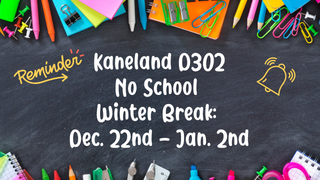 No School - Dec. 22nd - Jan. 2nd: Winter Break