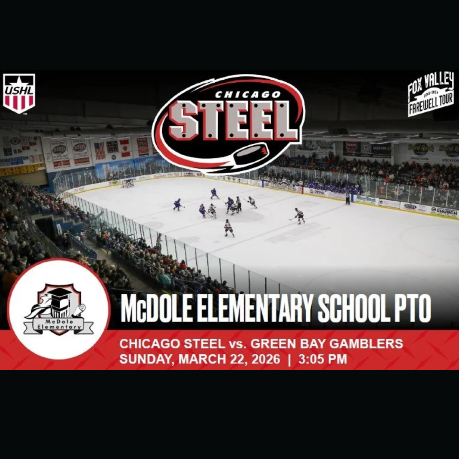 McDole Night w/Chicago Steel Hockey