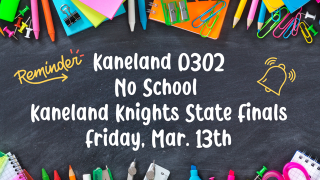 No School - Friday, March 13th