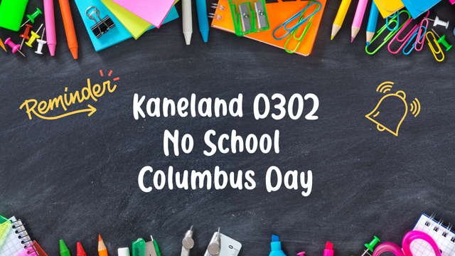 No School - October 12th:  Columbus Day