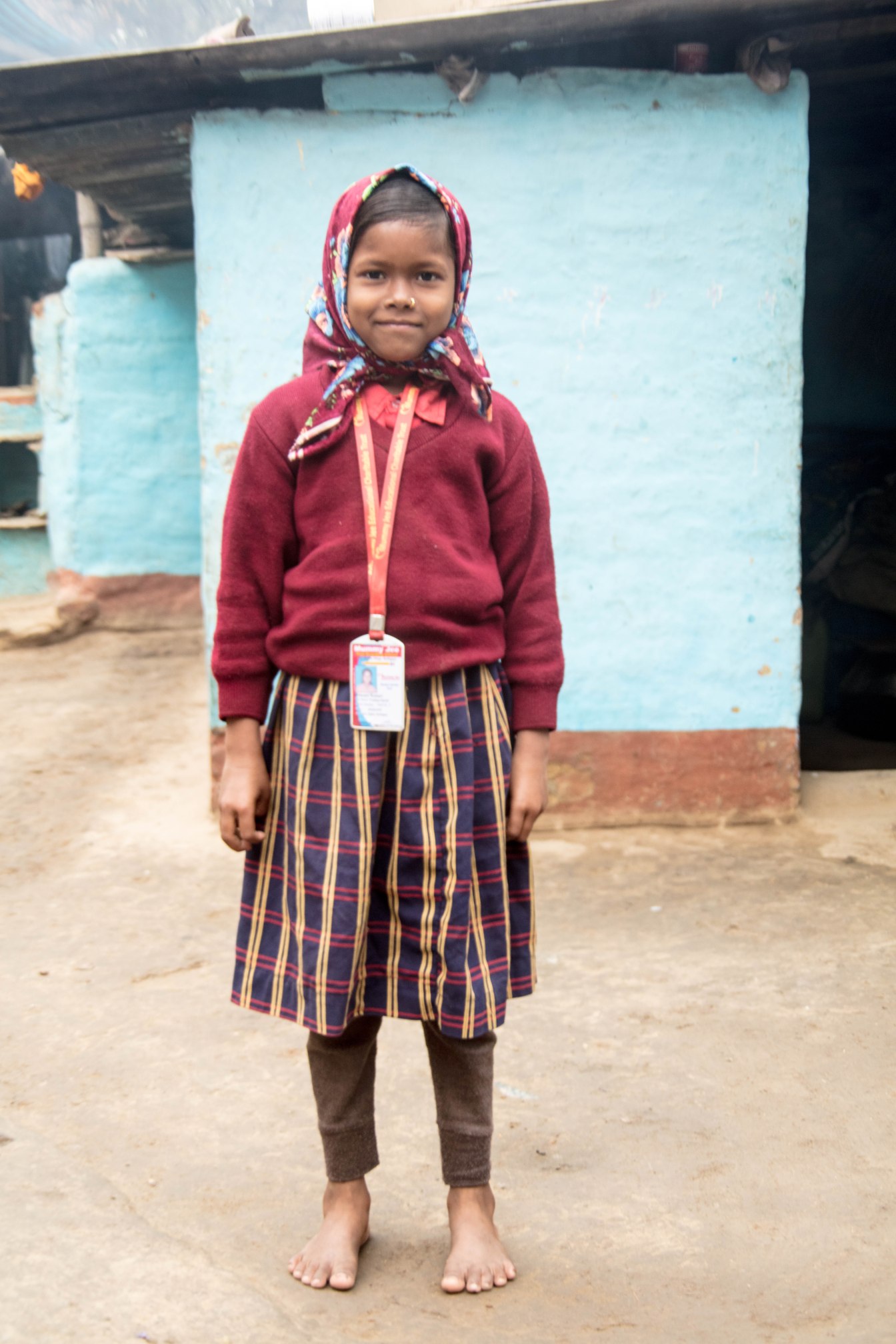 Village girl in Bodh Gaya, India