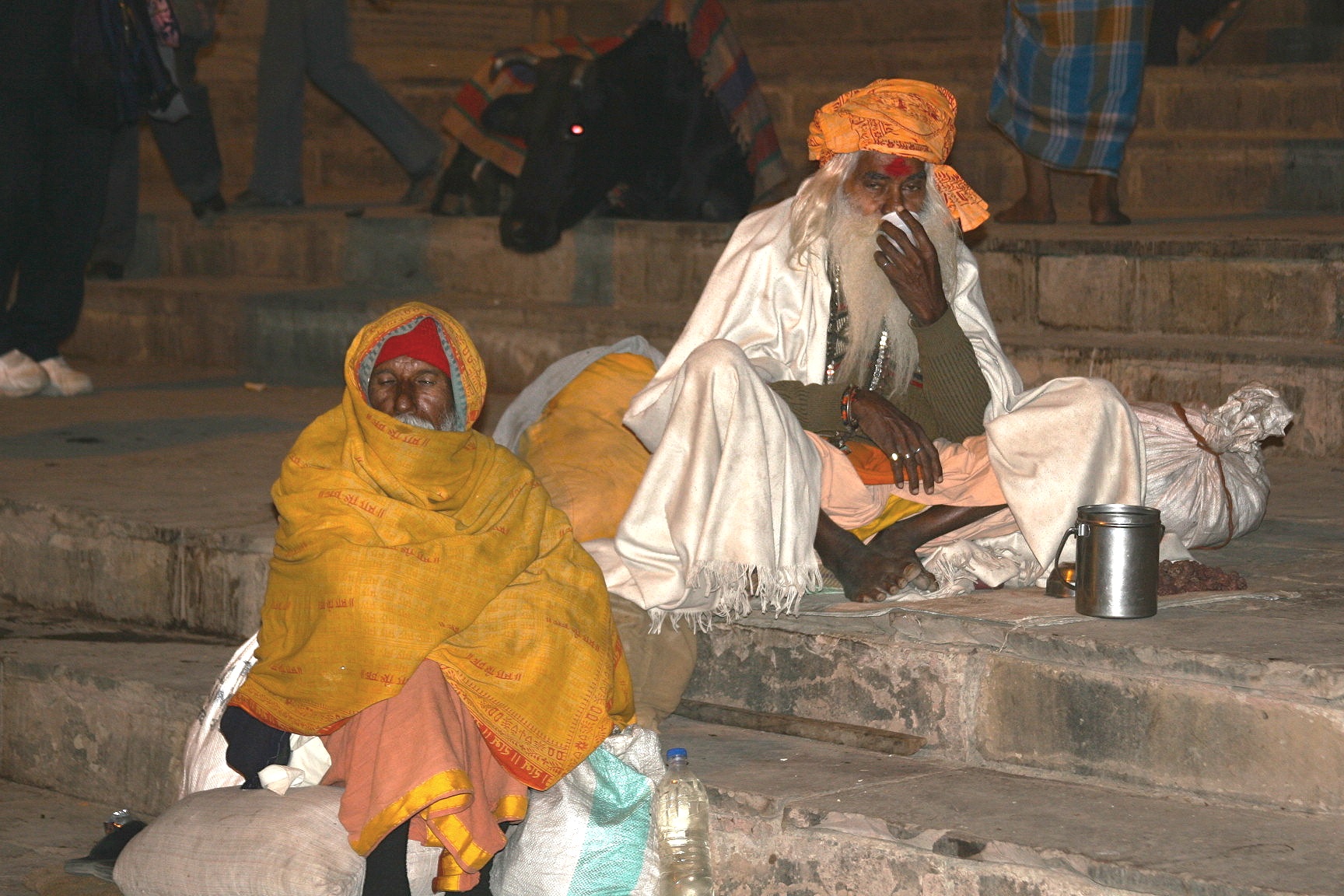 Pilgrims at the Ganga River, Varanasi, India