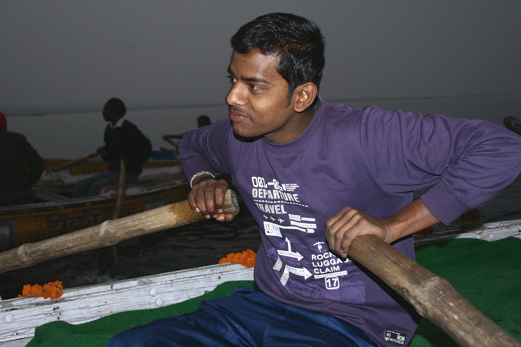 Boatman on the Ganges, Varanasi, India