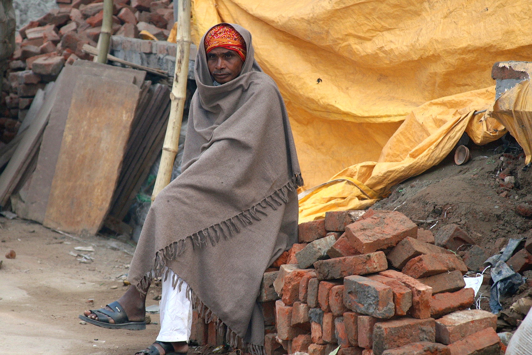 Brick maker, Varanasi, India