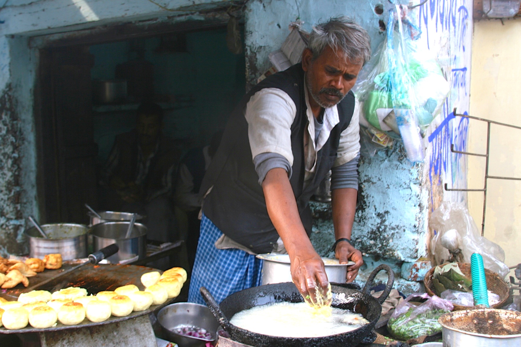 Food vendor in Dehli, India